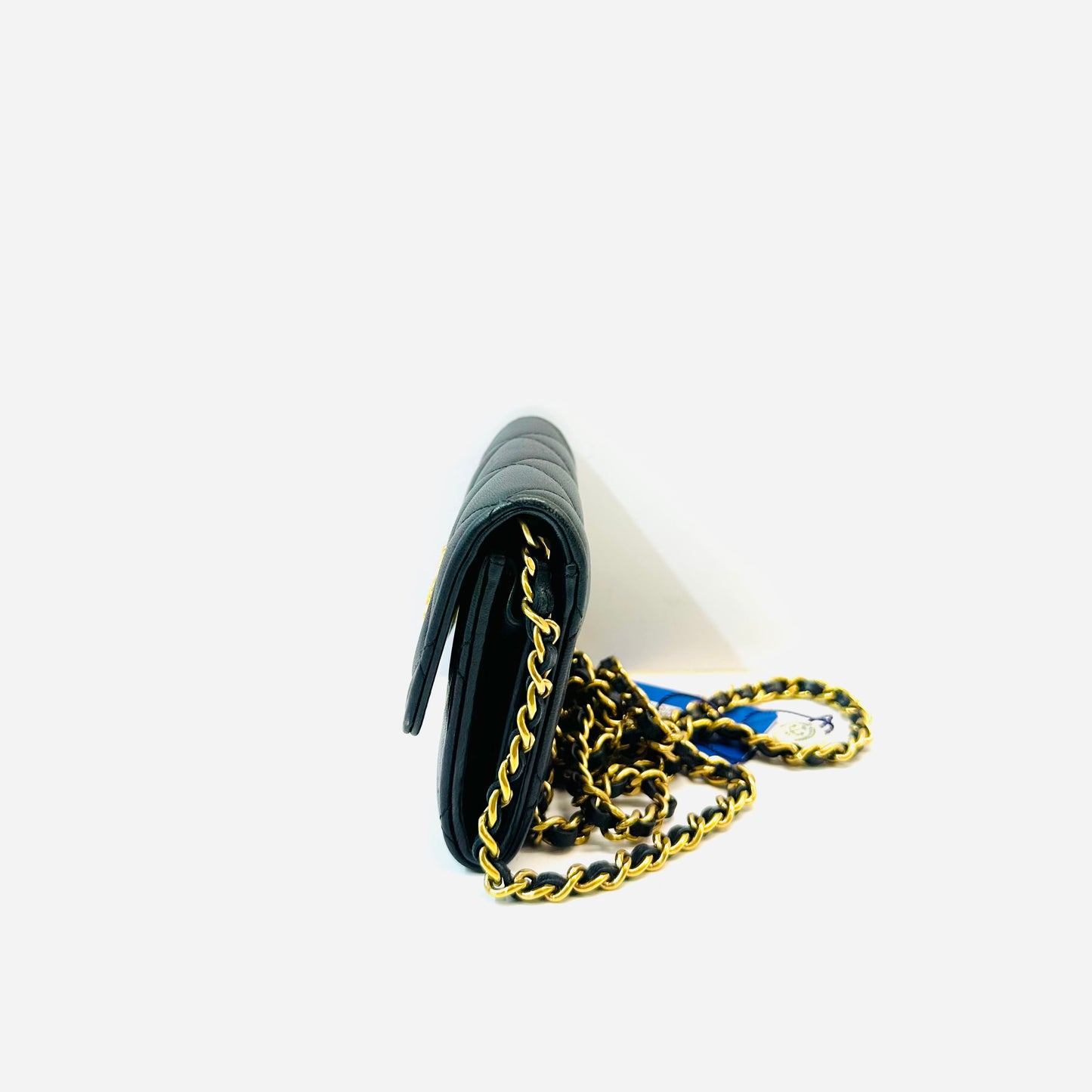 Chanel - Mini Chain Bag - Leather - Black