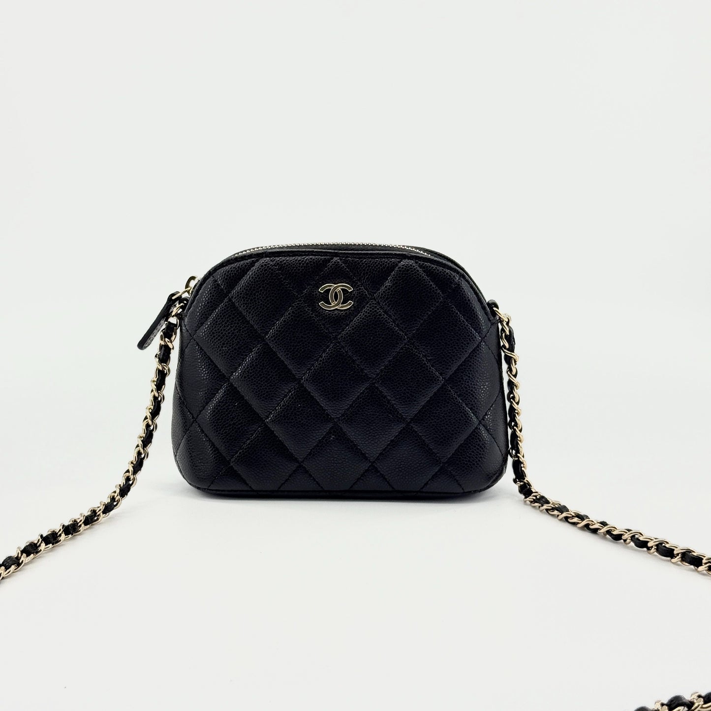 Chanel - Mini Dome Bag - Caviar leather - Black - (Mini)