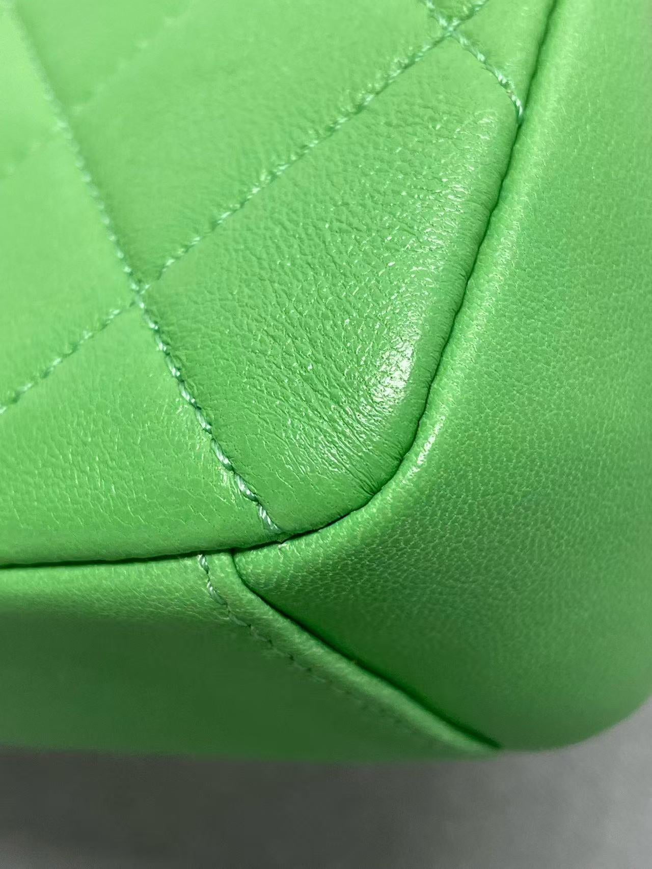 Chanel - Mini Flap Bag - Lambskin leather - Light Green with Gold-Tone Hardware - (mini)