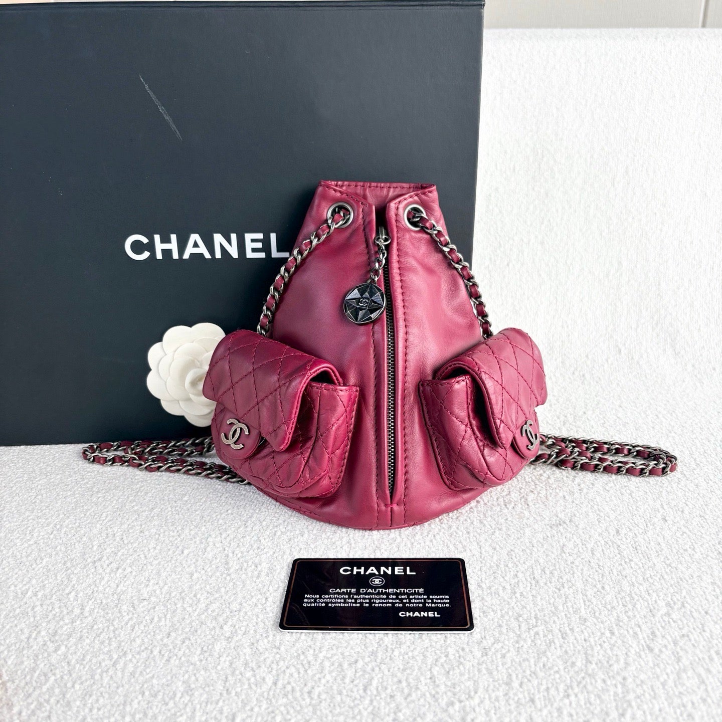 Chanel - Mini Frog Backpack - Leather - Purple - (mini)