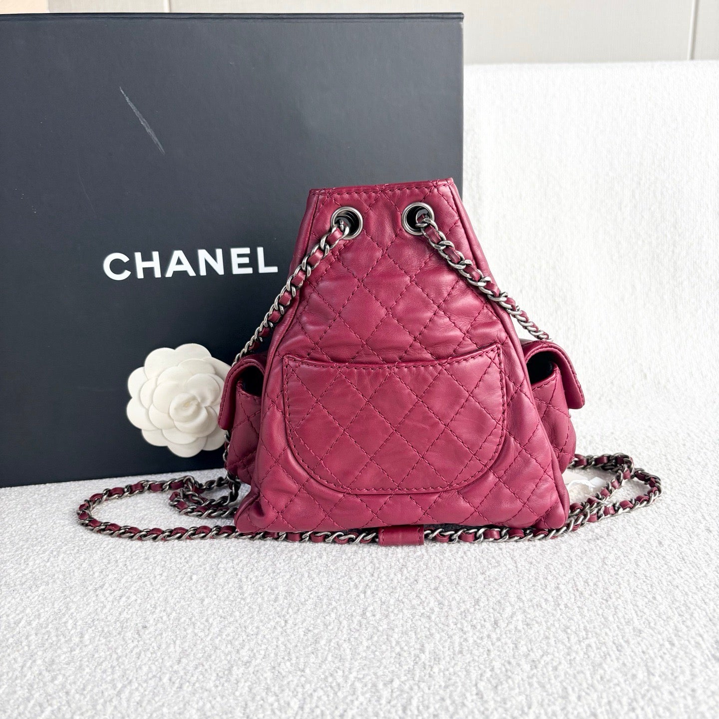 Chanel - Mini Frog Backpack - Leather - Purple - (mini)
