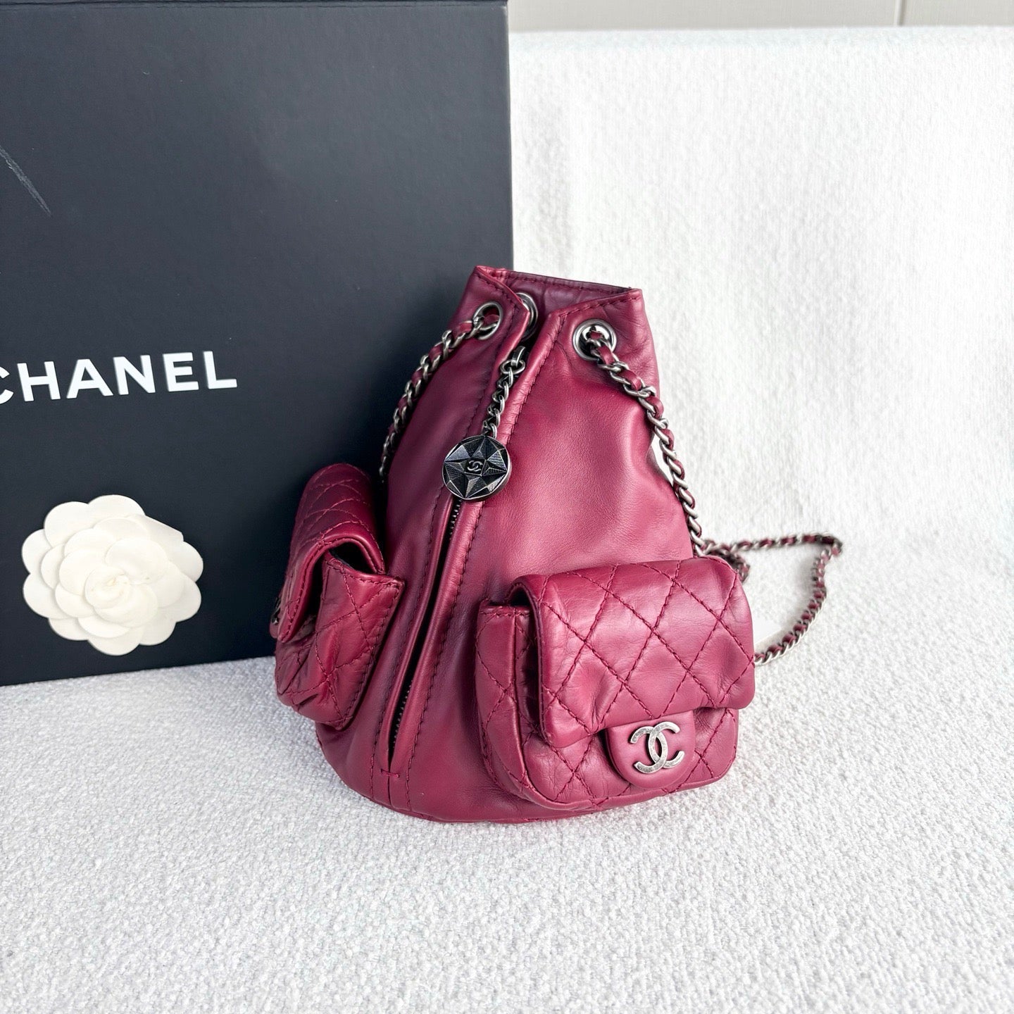 Chanel - Mini Frog Backpack - Leather - Purple - (mini)