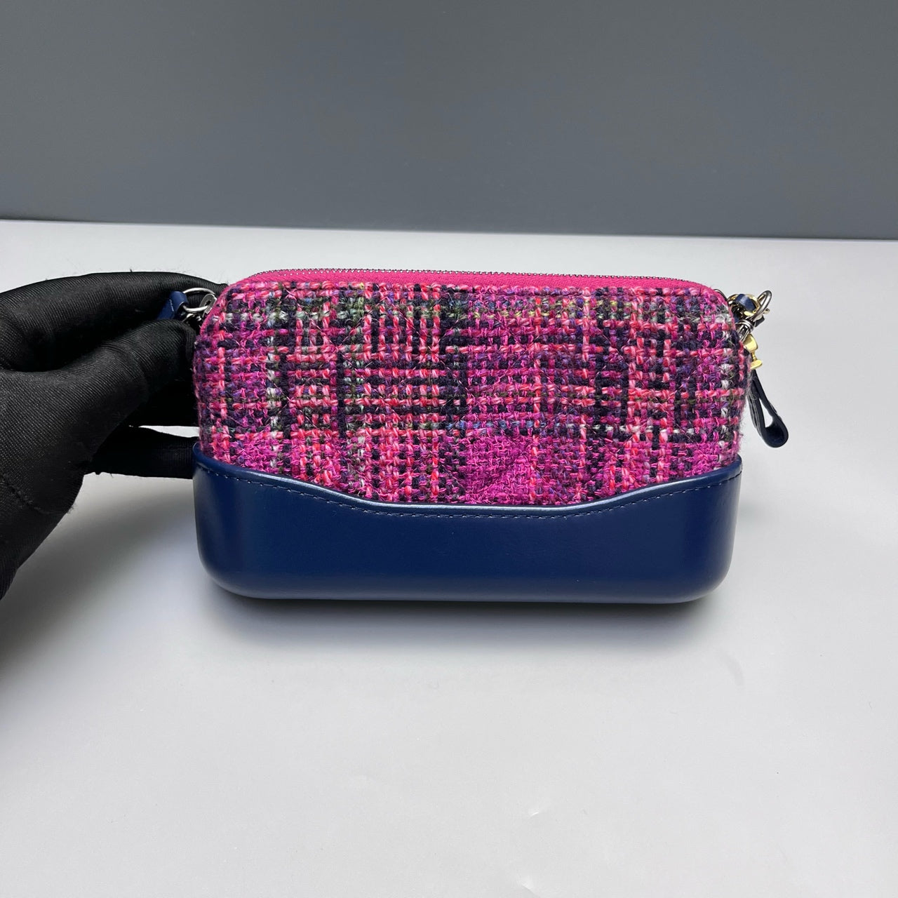 Chanel - Mini Gabrielle WOC - Tweed and Leather - Multicolour with Blue accents - (Mini)