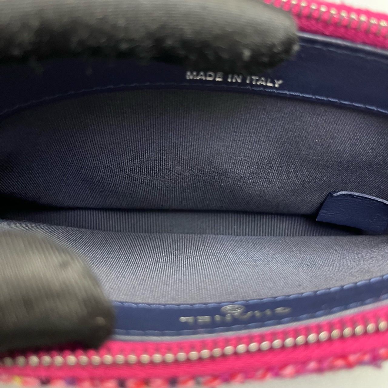 Chanel - Mini Gabrielle WOC - Tweed and Leather - Multicolour with Blue accents - (Mini)