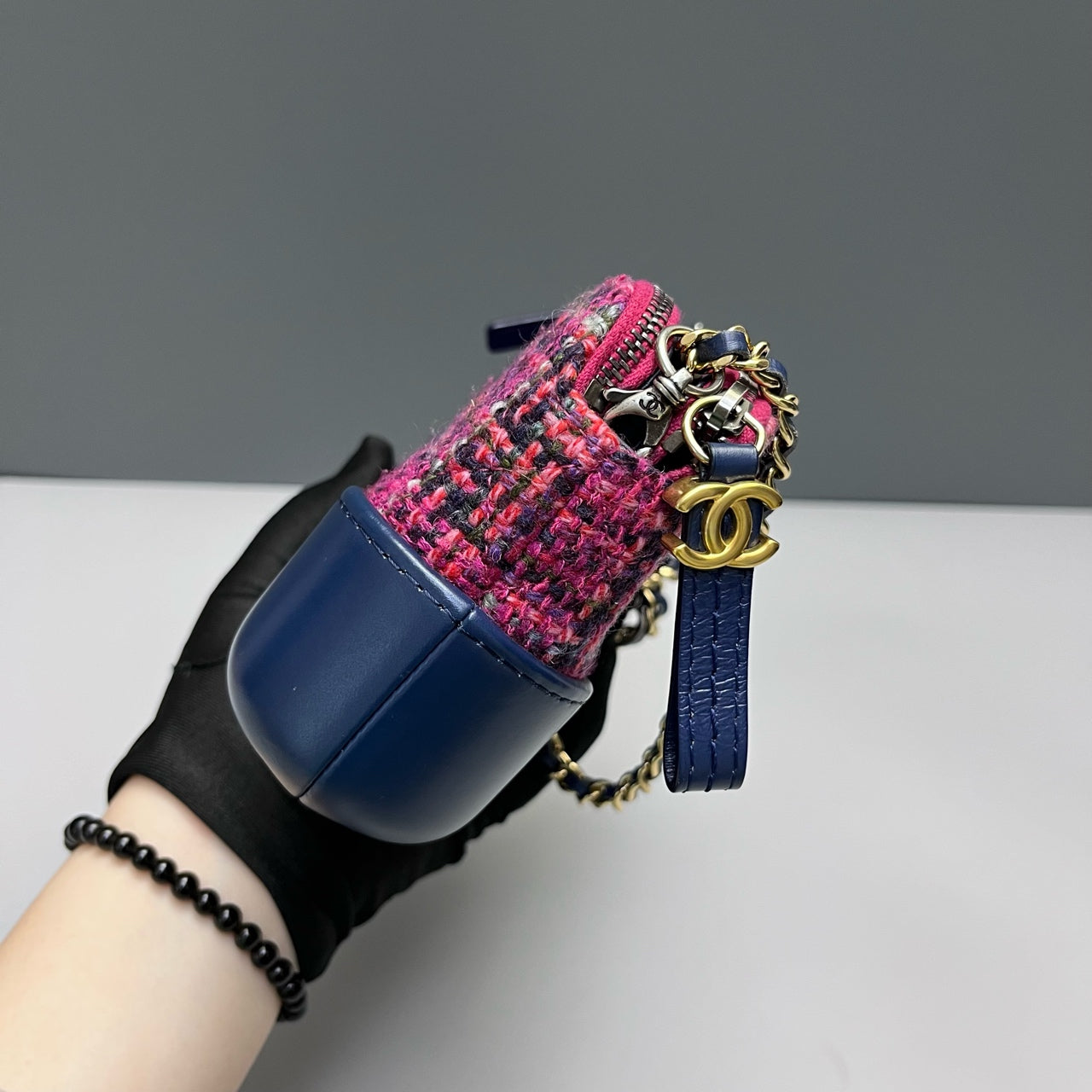 Chanel - Mini Gabrielle WOC - Tweed and Leather - Multicolour with Blue accents - (Mini)