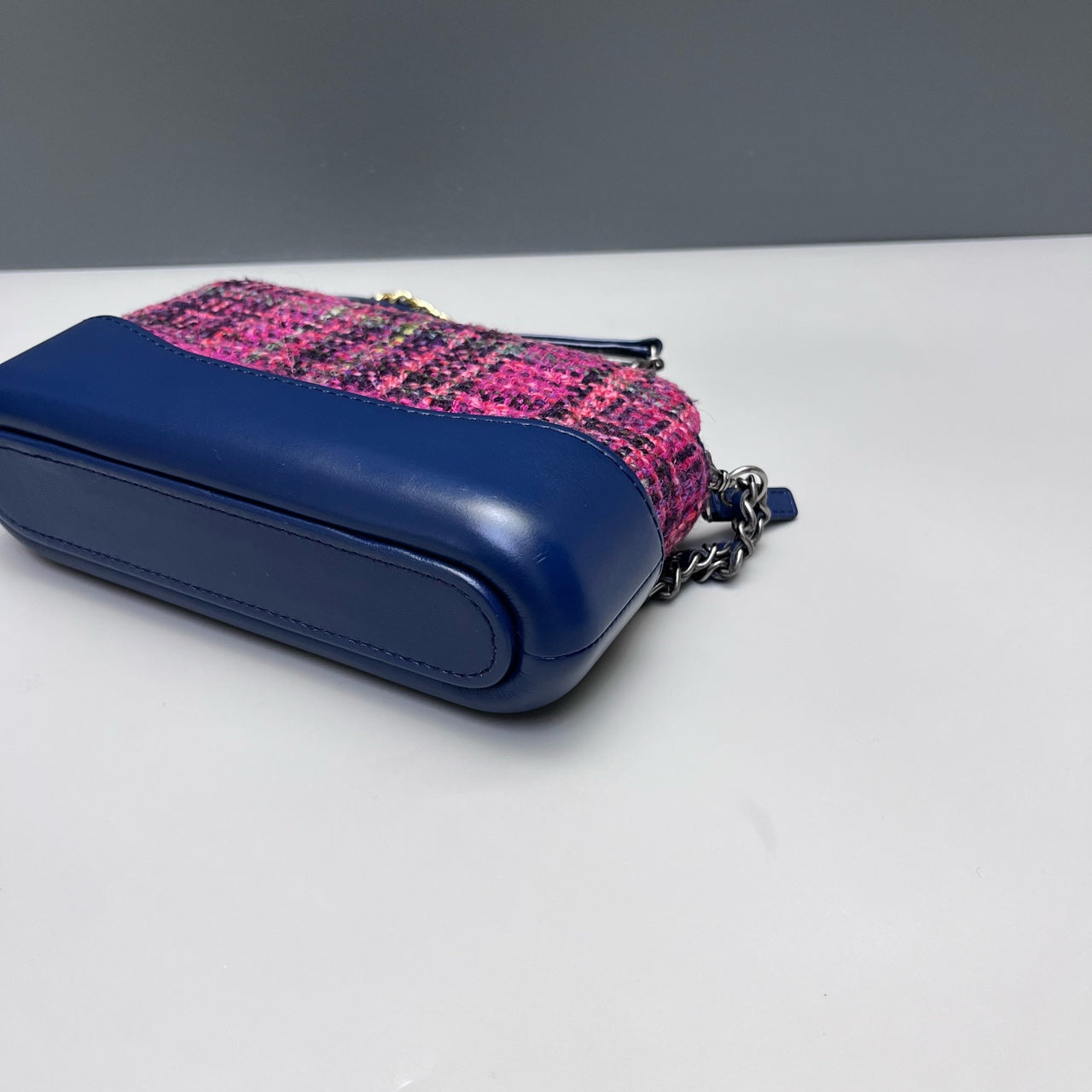 Chanel - Mini Gabrielle WOC - Tweed and Leather - Multicolour with Blue accents - (Mini)