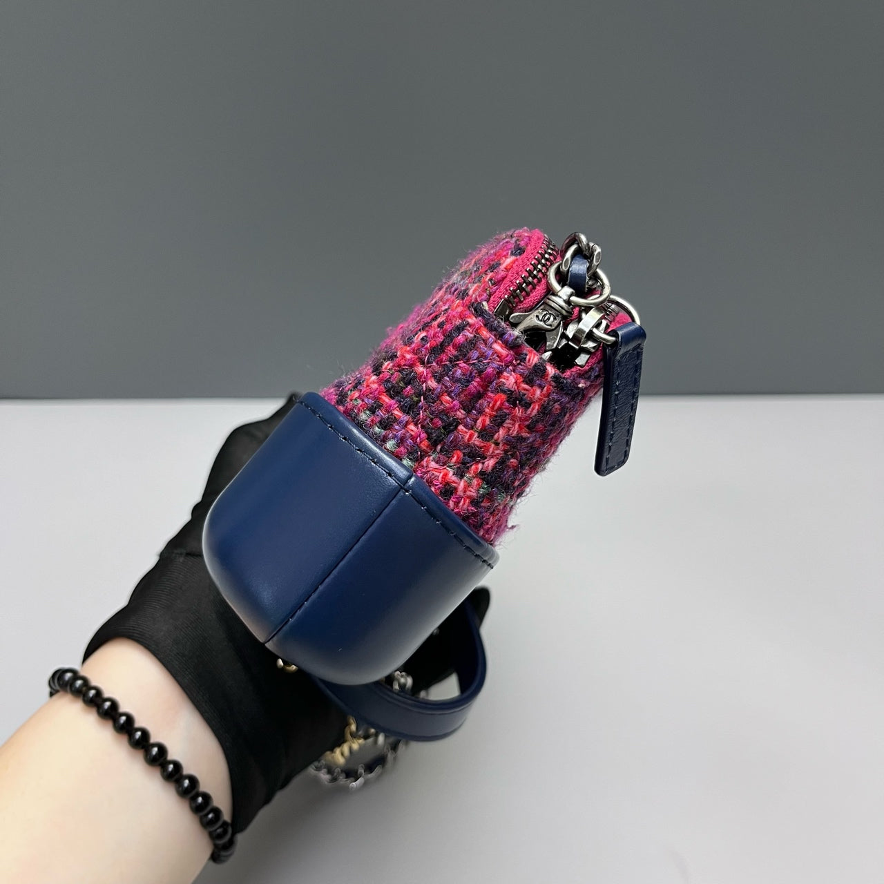 Chanel - Mini Gabrielle WOC - Tweed and Leather - Multicolour with Blue accents - (Mini)