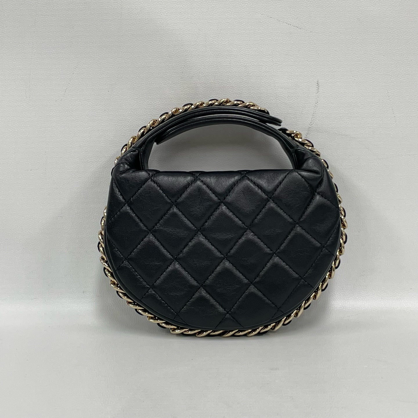 Chanel - Mini Hula Hoop Wrist Bag - Lambskin leather - Black - (mini)