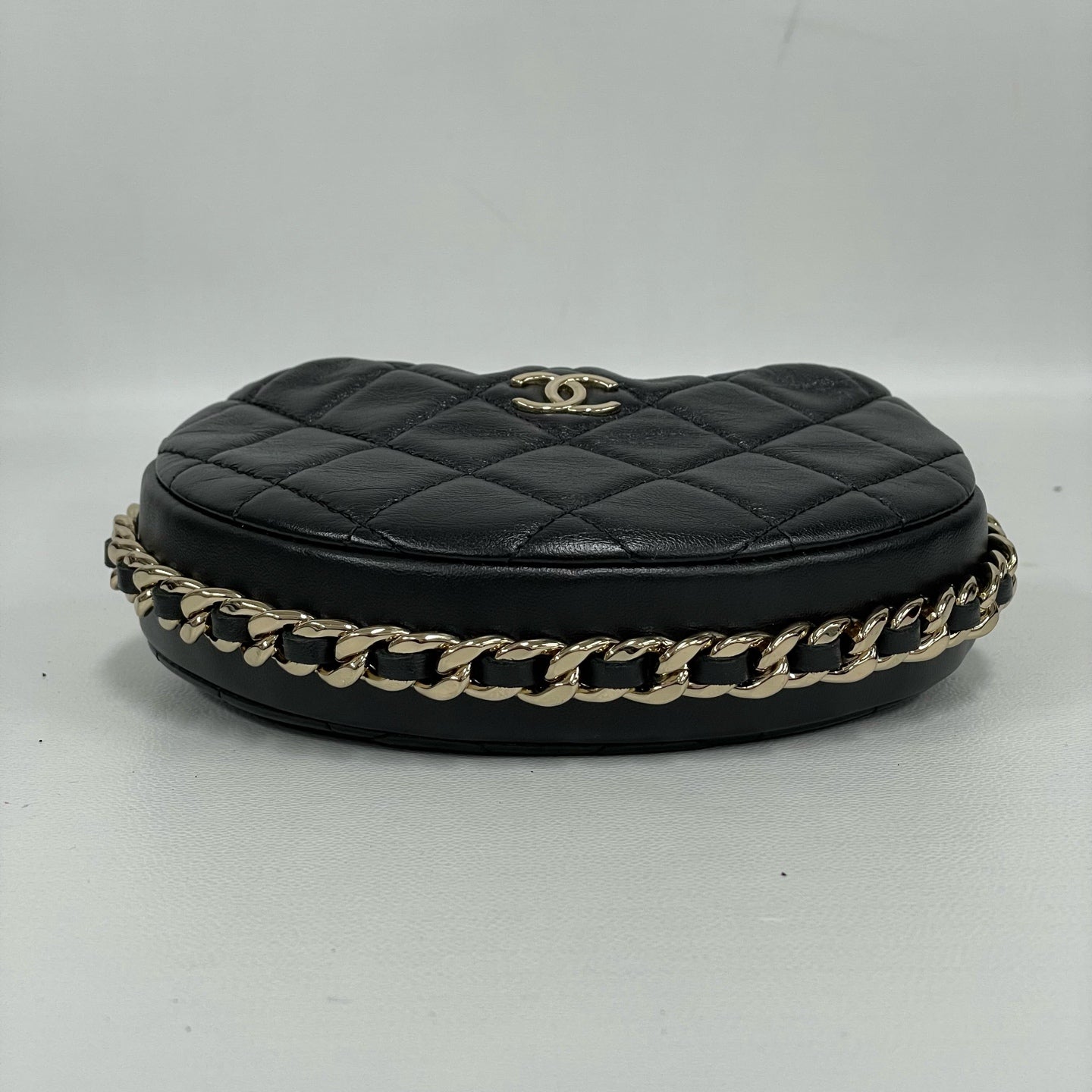 Chanel - Mini Hula Hoop Wrist Bag - Lambskin leather - Black - (mini)