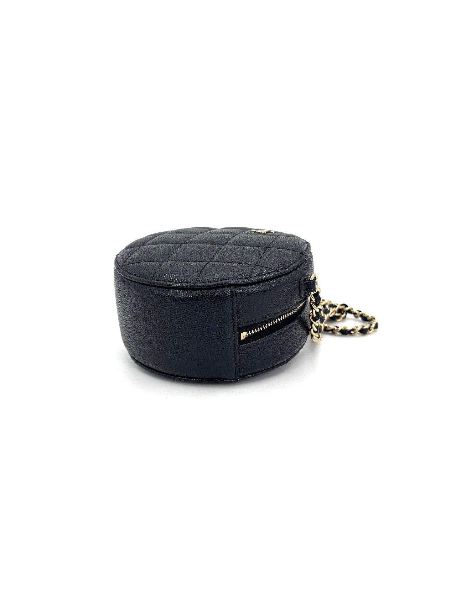 Chanel - Mini Round Bag - Caviar leather - Black - (mini)