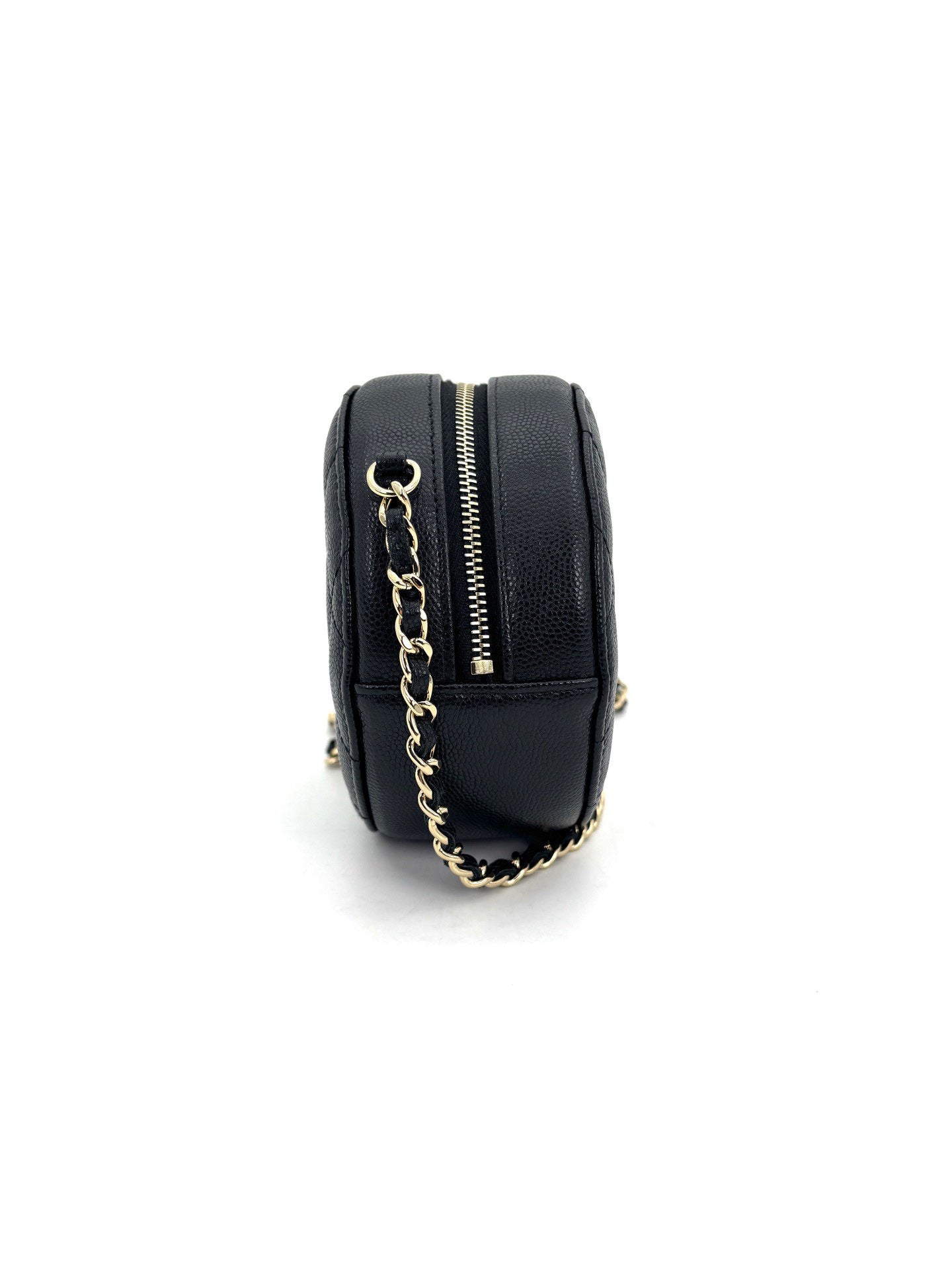 Chanel - Mini Round Bag - Caviar leather - Black - (mini)