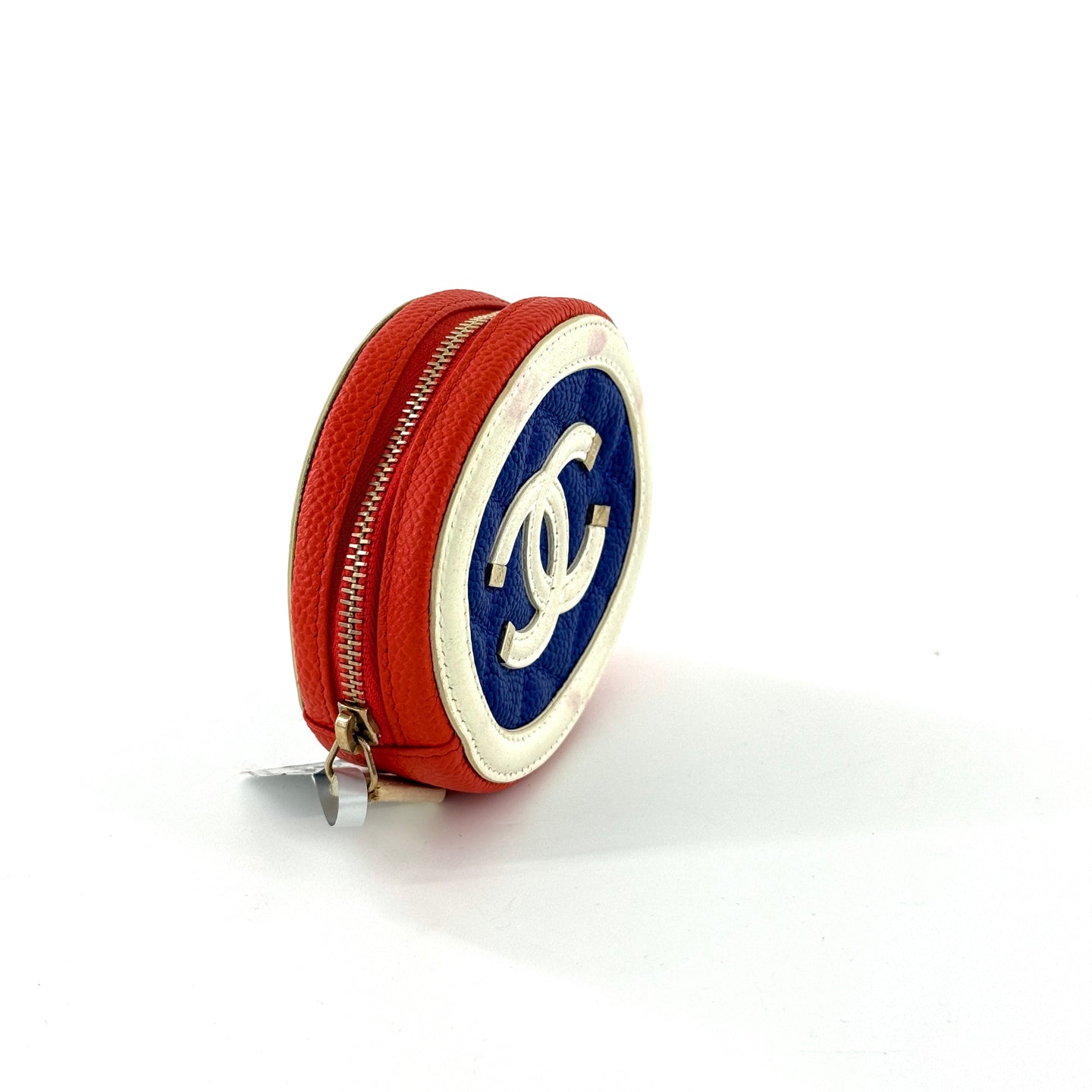 Chanel - Mini Round Coin Purse - Caviar leather and smooth leather - Multicolour - (mini)