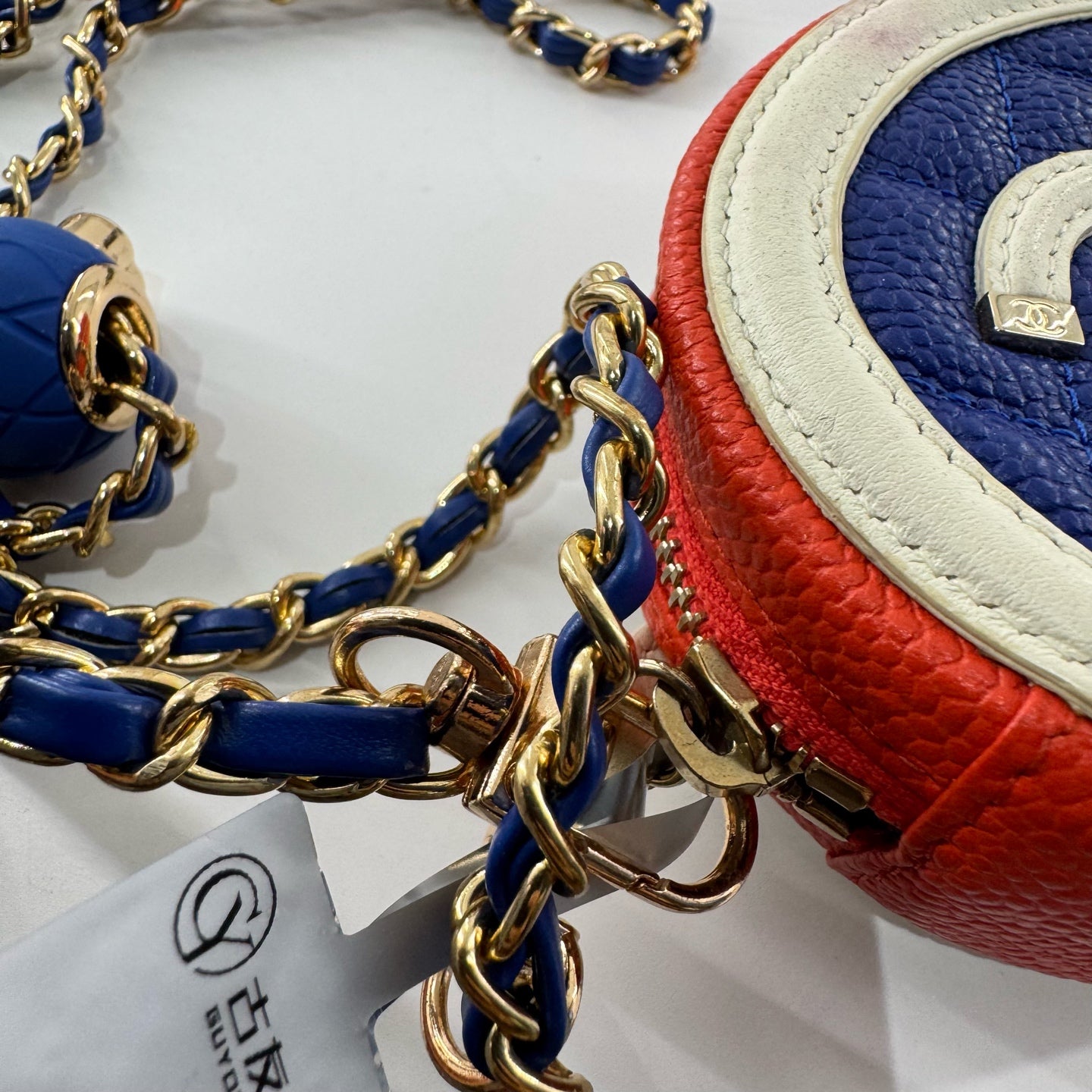 Chanel - Mini Round Coin Purse - Caviar leather and smooth leather - Multicolour - (mini)