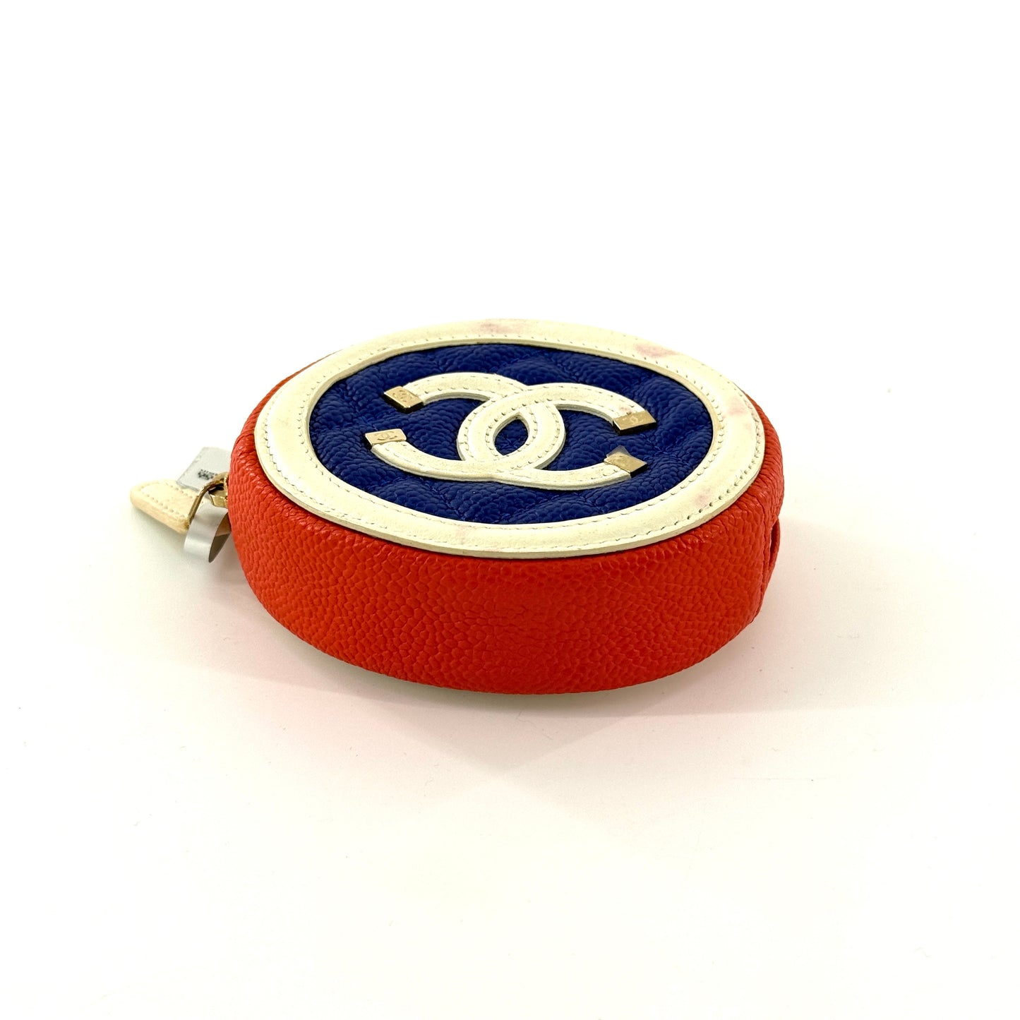 Chanel - Mini Round Coin Purse - Caviar leather and smooth leather - Multicolour - (mini)