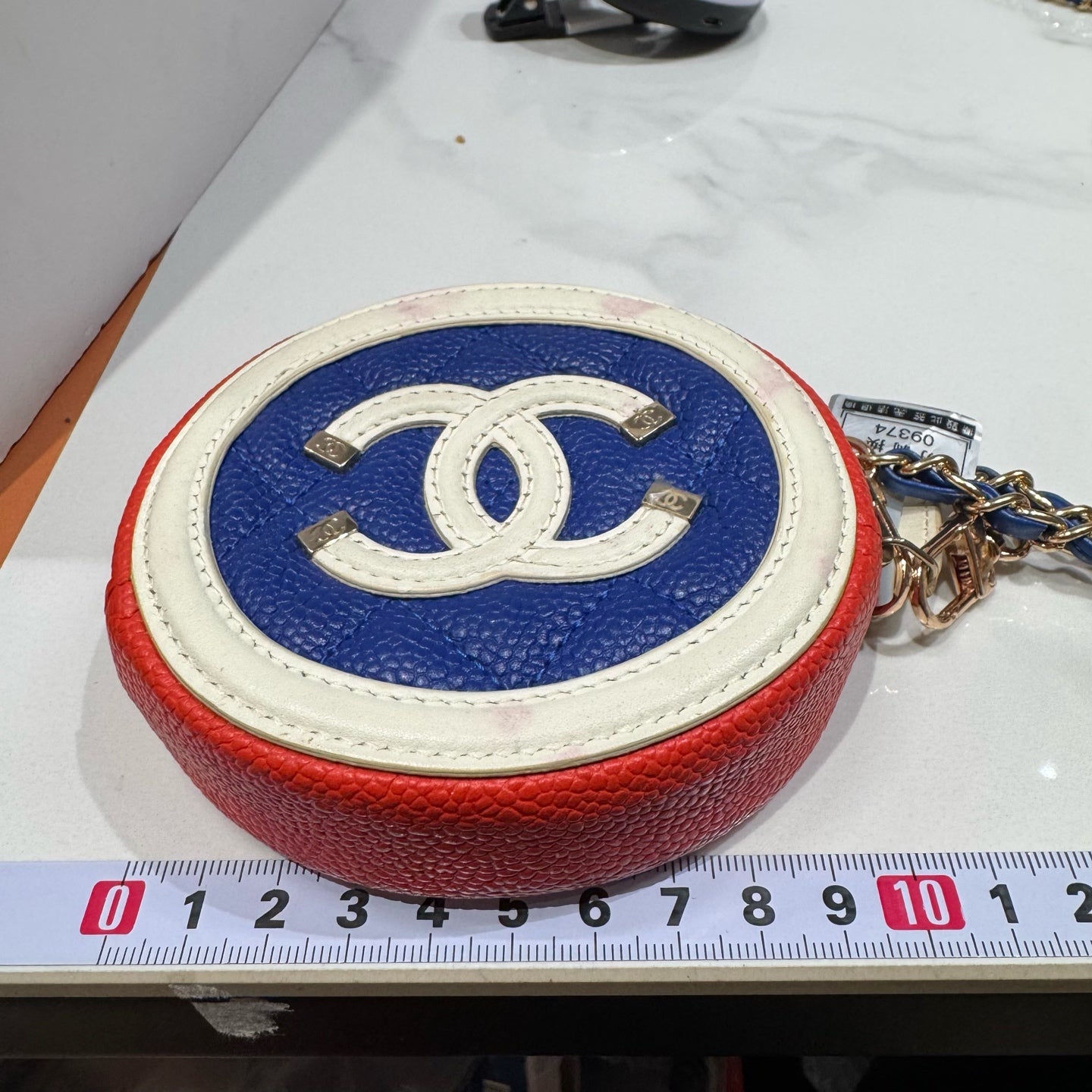 Chanel - Mini Round Coin Purse - Caviar leather and smooth leather - Multicolour - (mini)