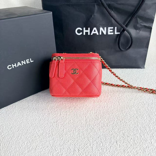 Chanel - Mini Vanity Case - Caviar leather - Red - (mini)