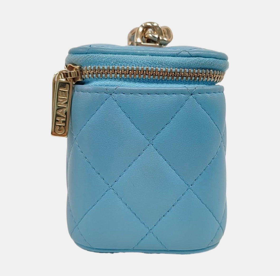 Chanel - Mini Vanity Case - Leather - Blue - (mini)