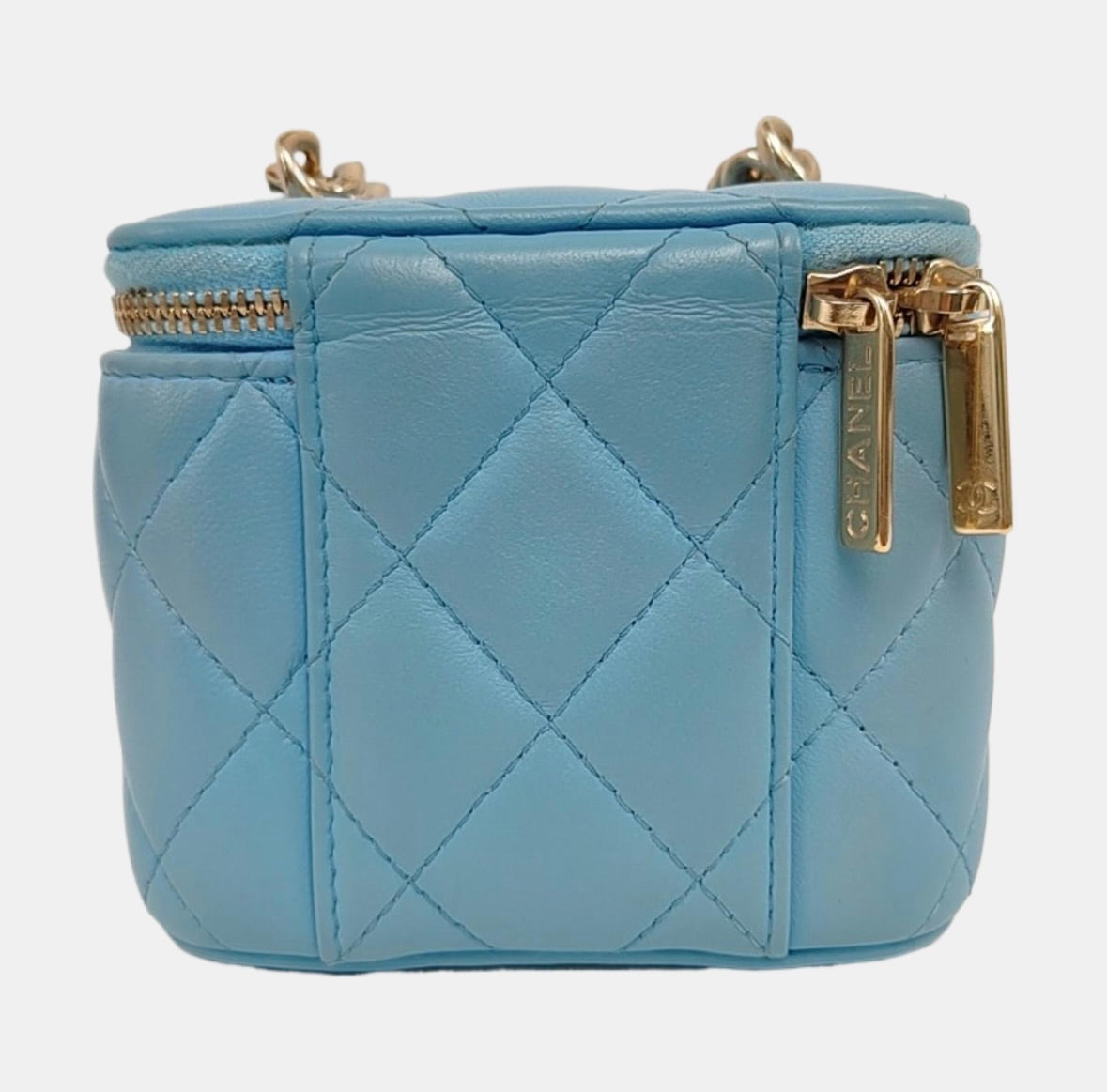 Chanel - Mini Vanity Case - Leather - Blue - (mini)