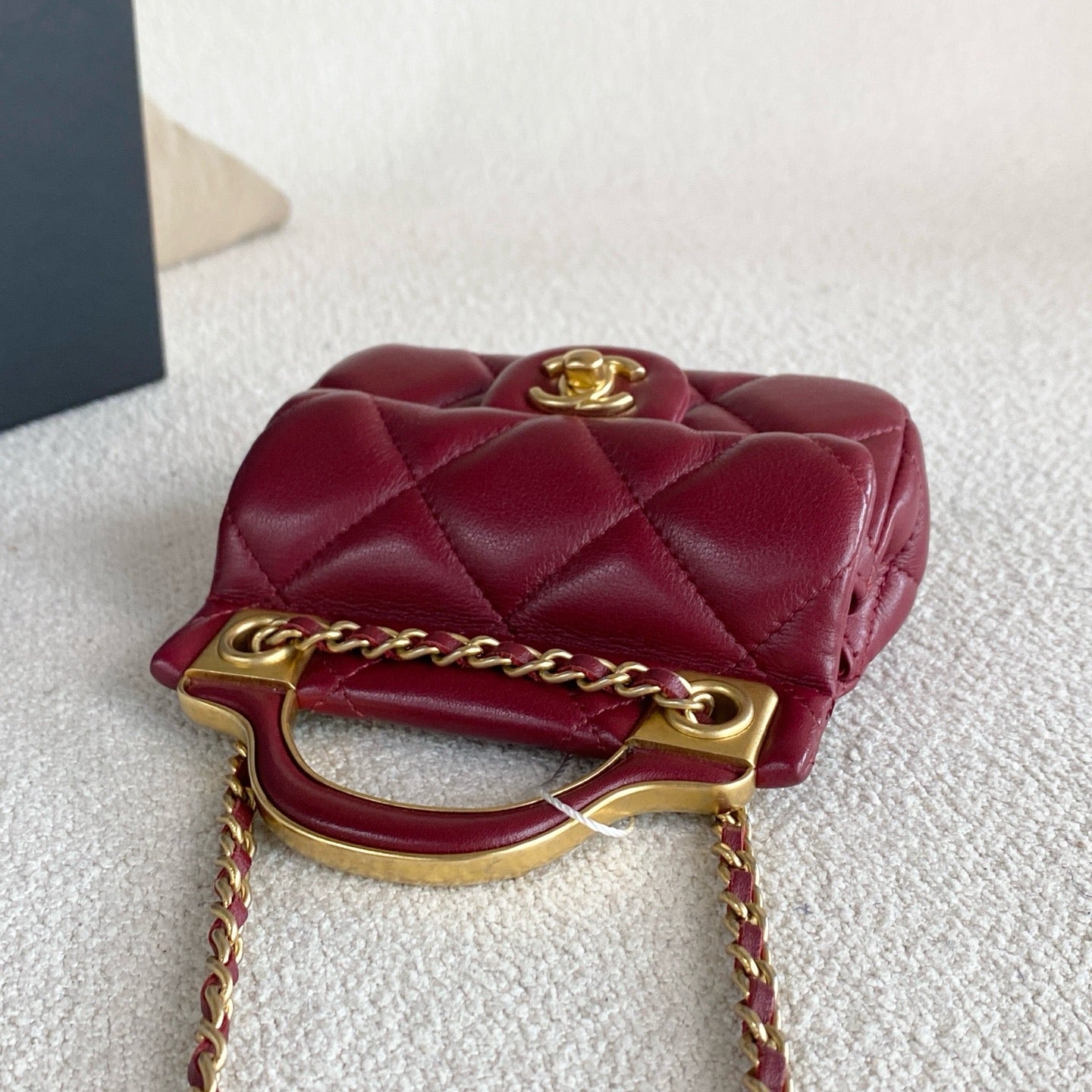 Chanel - Mini Vanity Case - Leather - Burgundy - (mini)