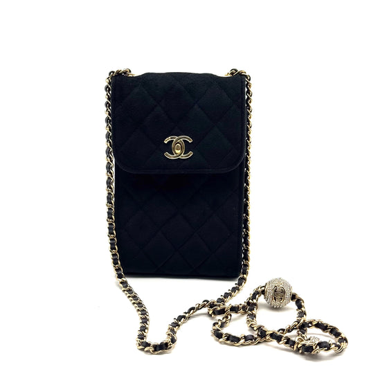 Chanel - Mobile Phone Bag - Velvet - Black