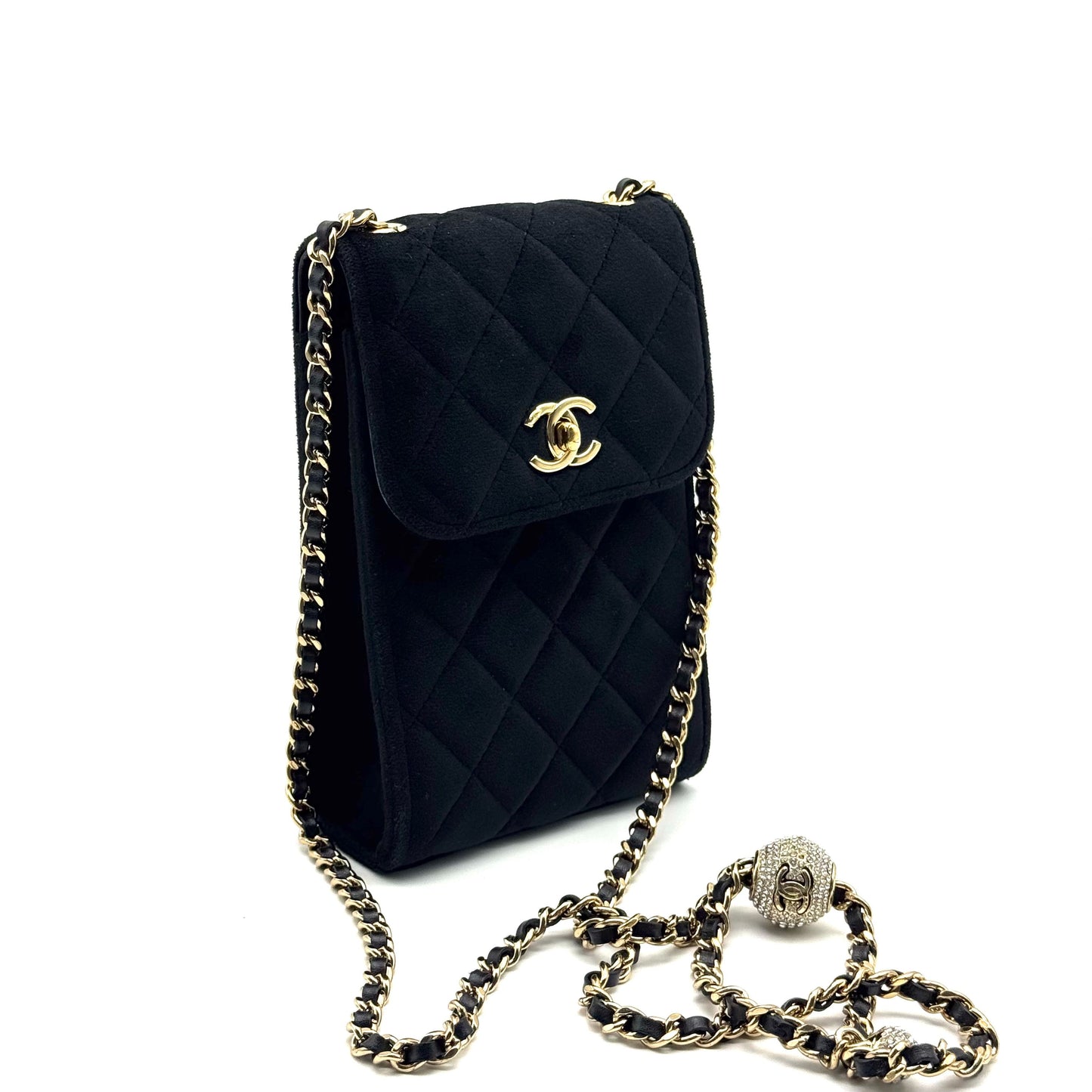 Chanel - Mobile Phone Bag - Velvet - Black