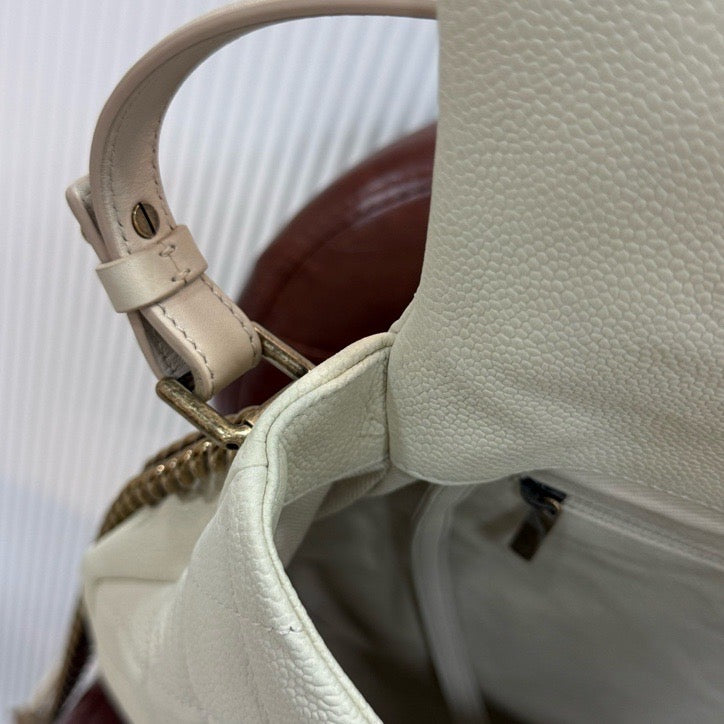 Chanel - Mumbai Airport 2Way Flap Bag - Leather - Beige - (large)