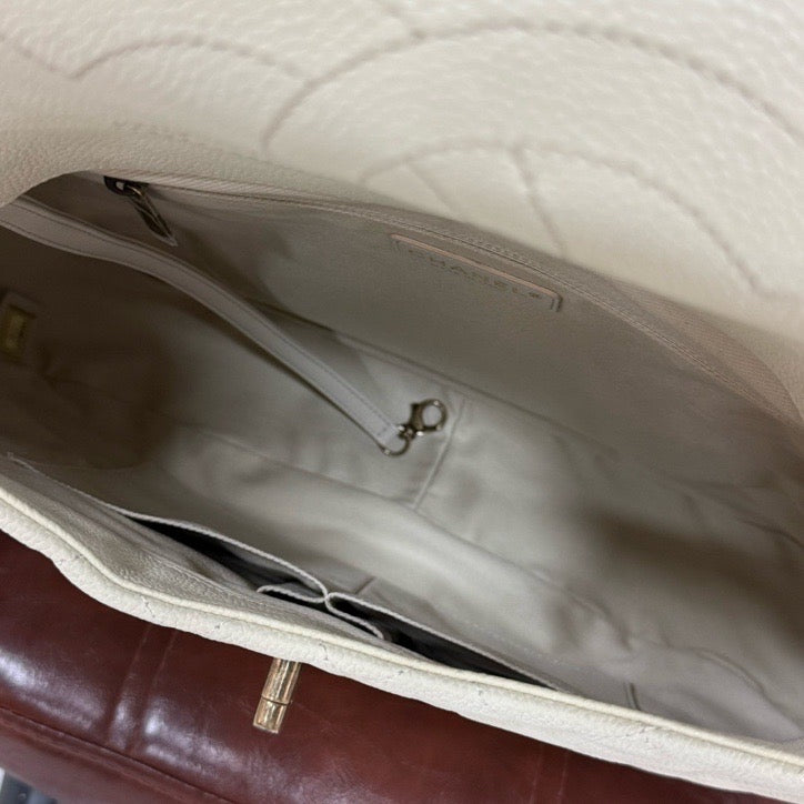Chanel - Mumbai Airport 2Way Flap Bag - Leather - Beige - (large)