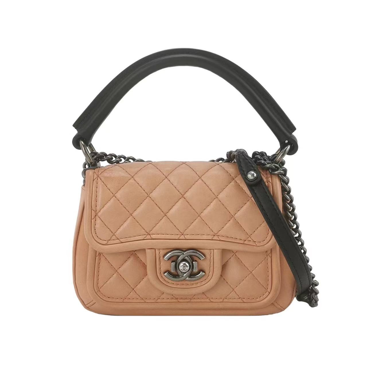 Chanel - Mumbai Shoulder Bag - Leather - Peach - (mini)