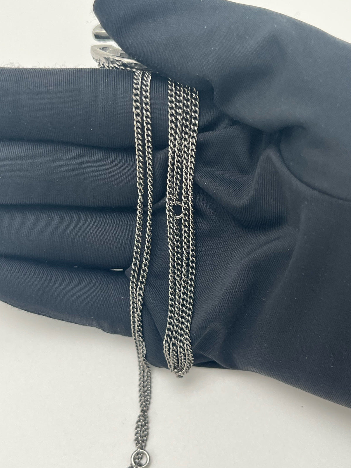 Chanel - Other - Base metal with a blackened silver-tone finish; exact alloy unknown. - Black