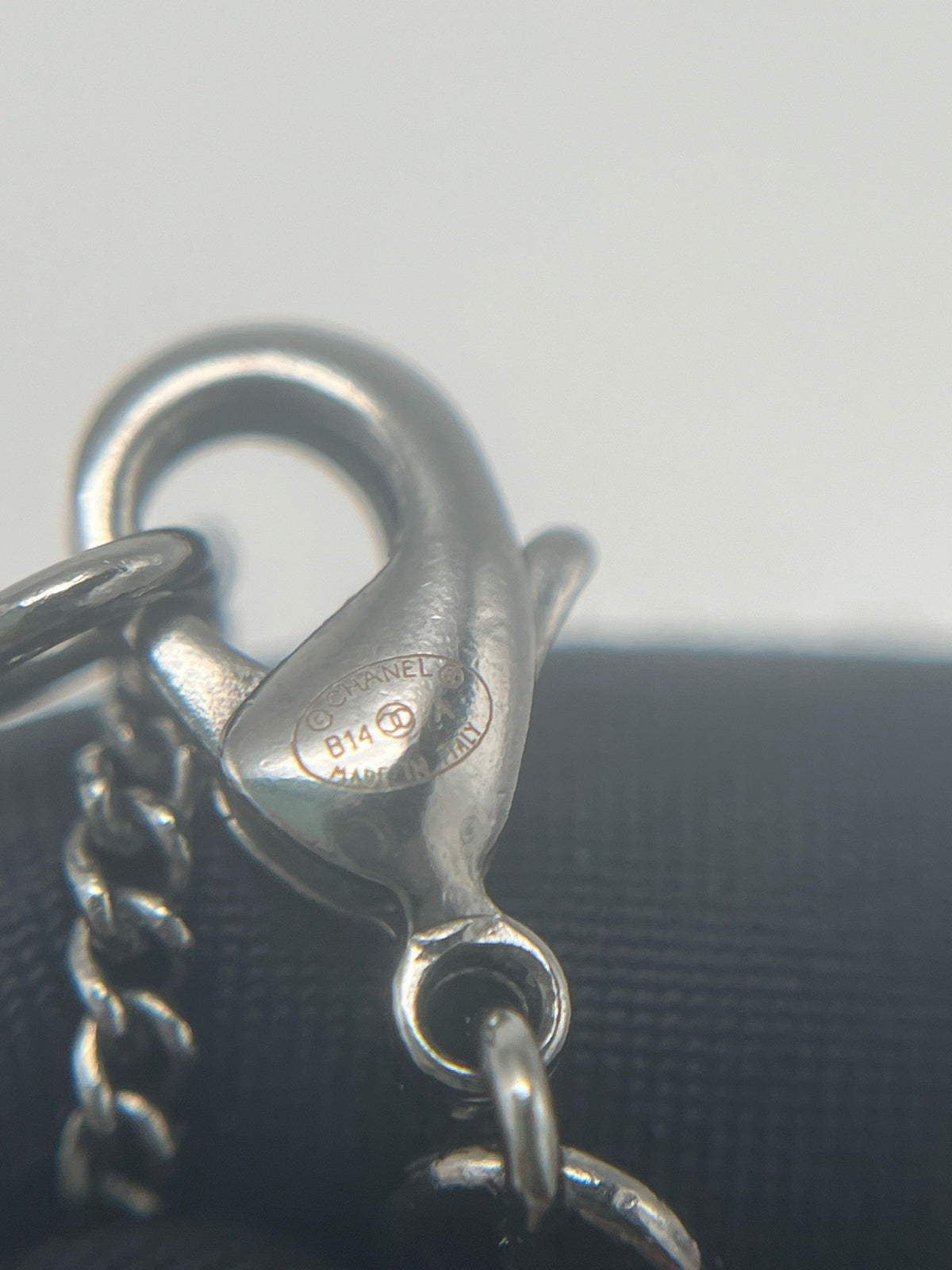 Chanel - Other - Base metal with a blackened silver-tone finish; exact alloy unknown. - Black