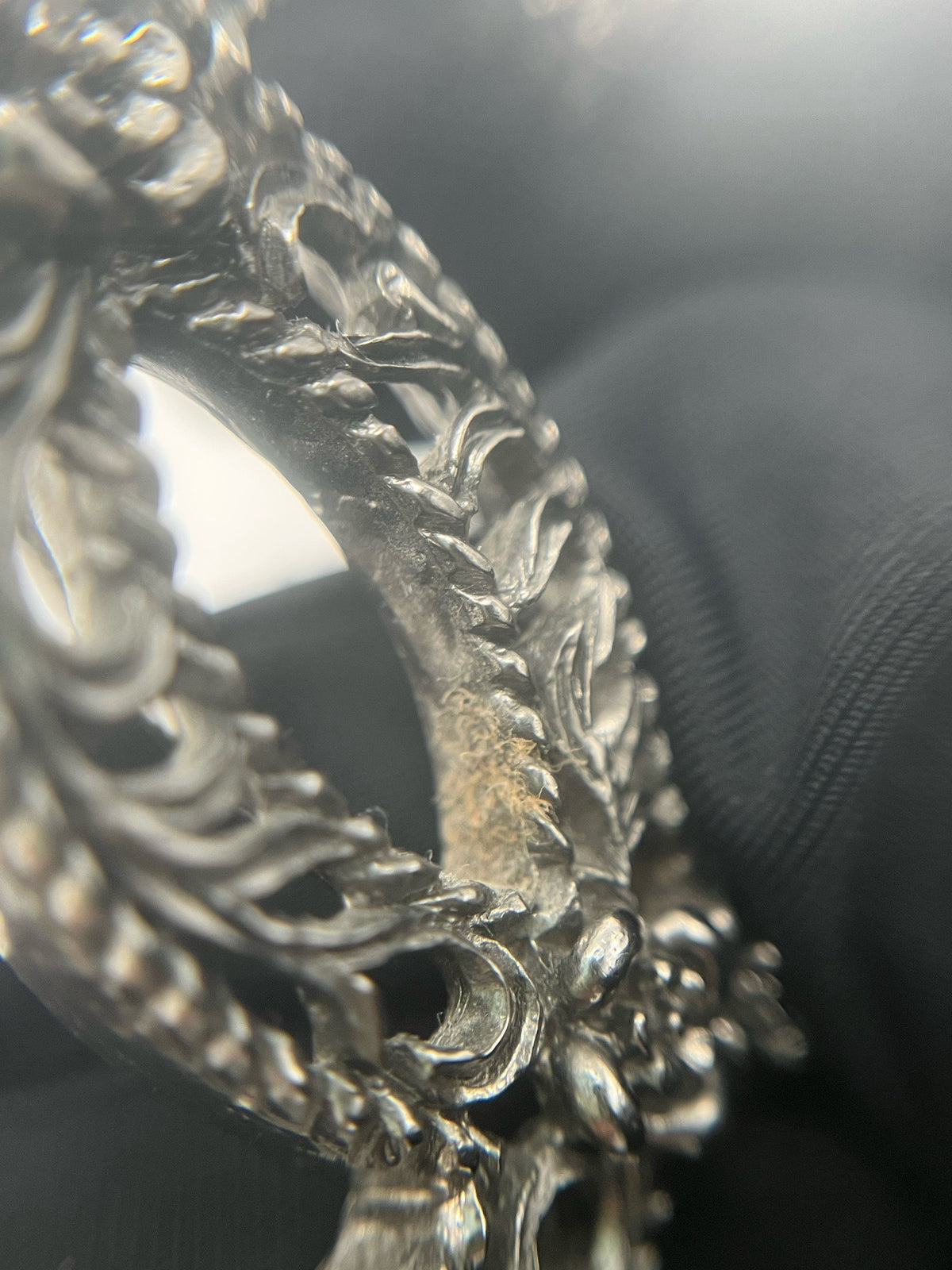 Chanel - Other - Base metal with a blackened silver-tone finish; exact alloy unknown. - Black