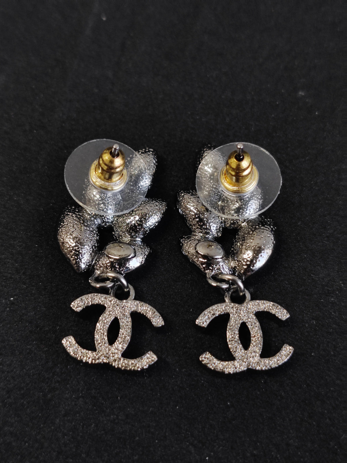 Chanel - Other - Base metal with crystal embellishments. - Silver