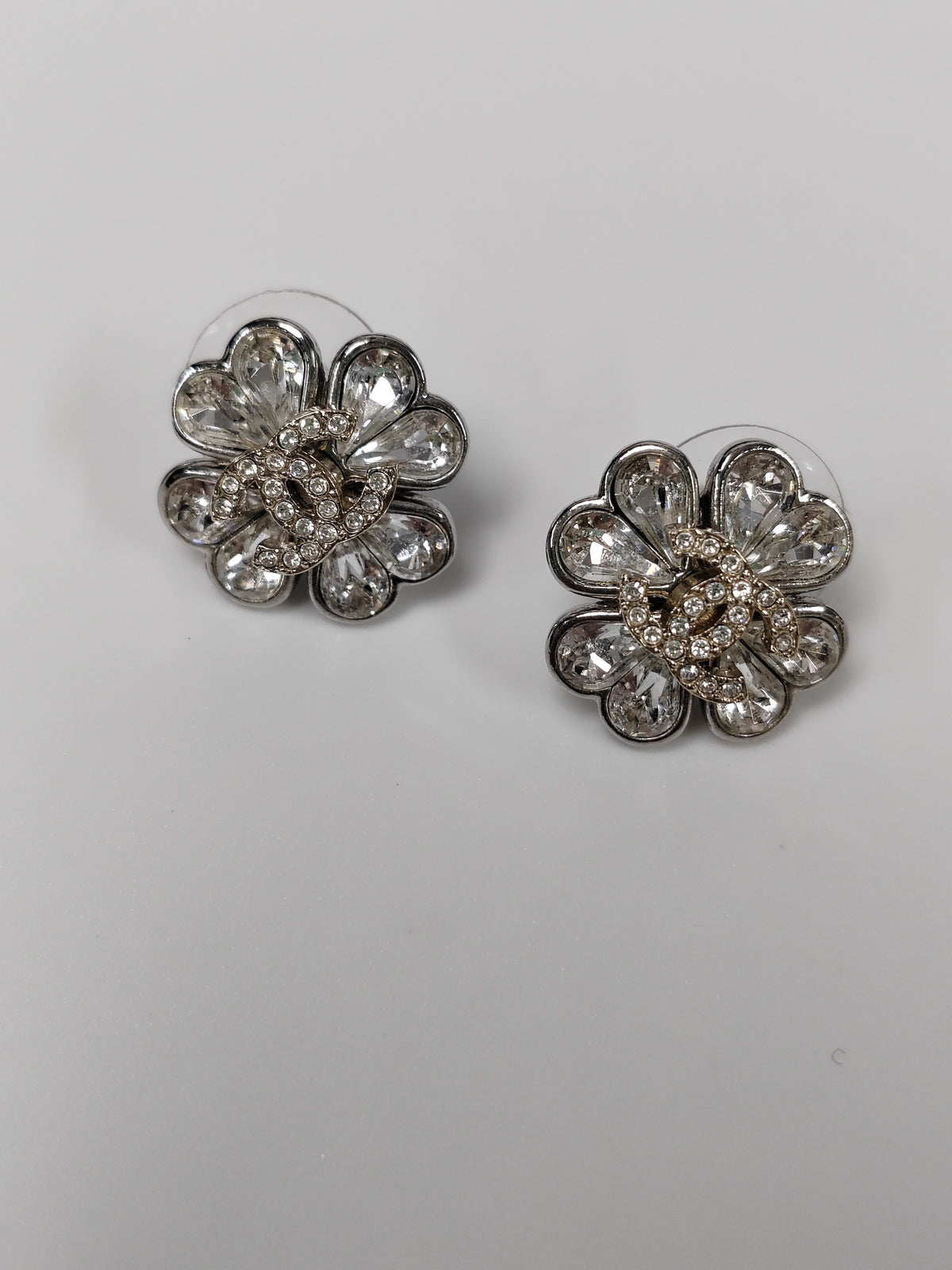 Chanel - Other - Clear rhinestone embellishments; mixed silver-tone and gold-tone finish. - Silver
