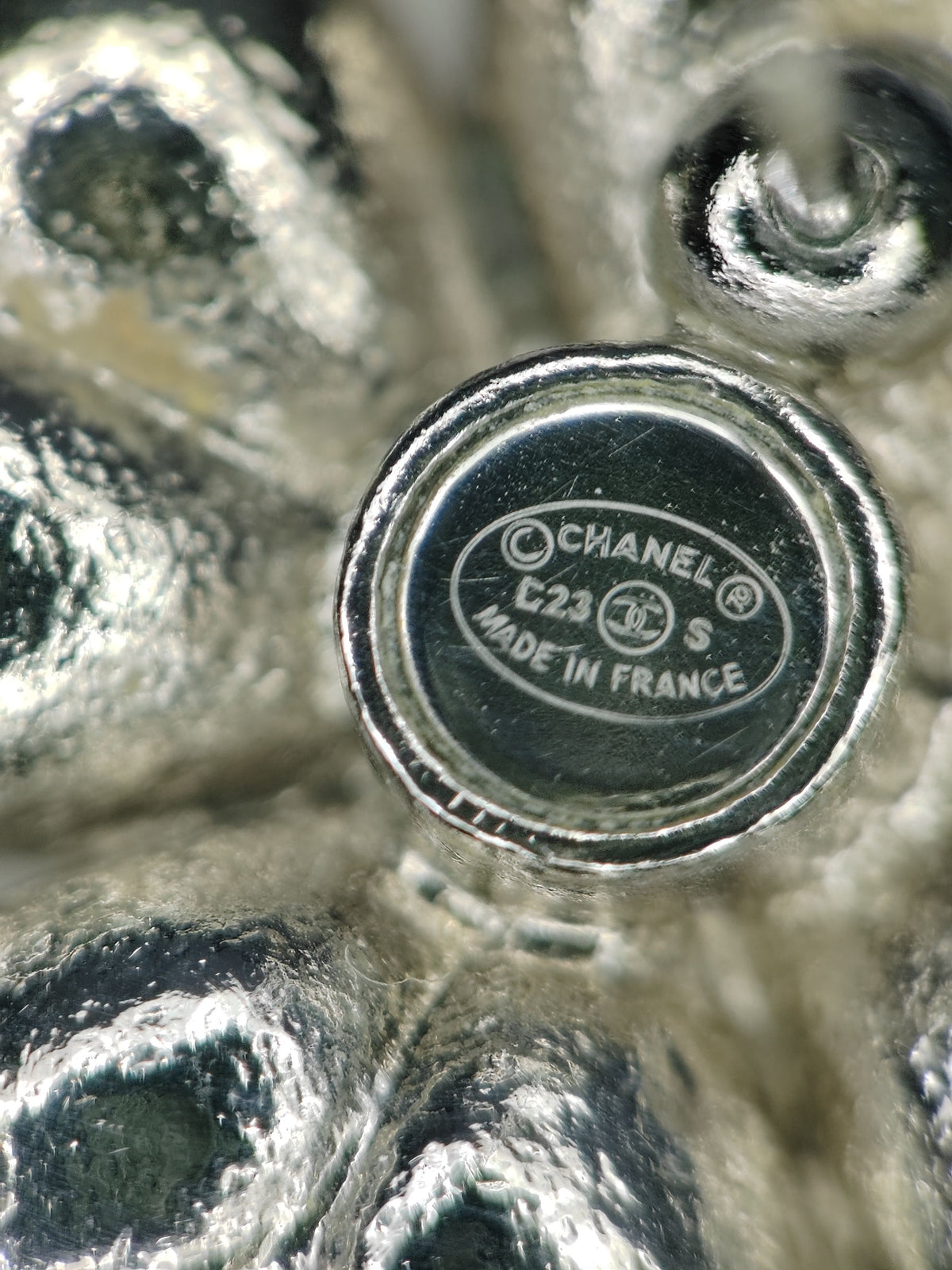 Chanel - Other - Clear rhinestone embellishments; mixed silver-tone and gold-tone finish. - Silver