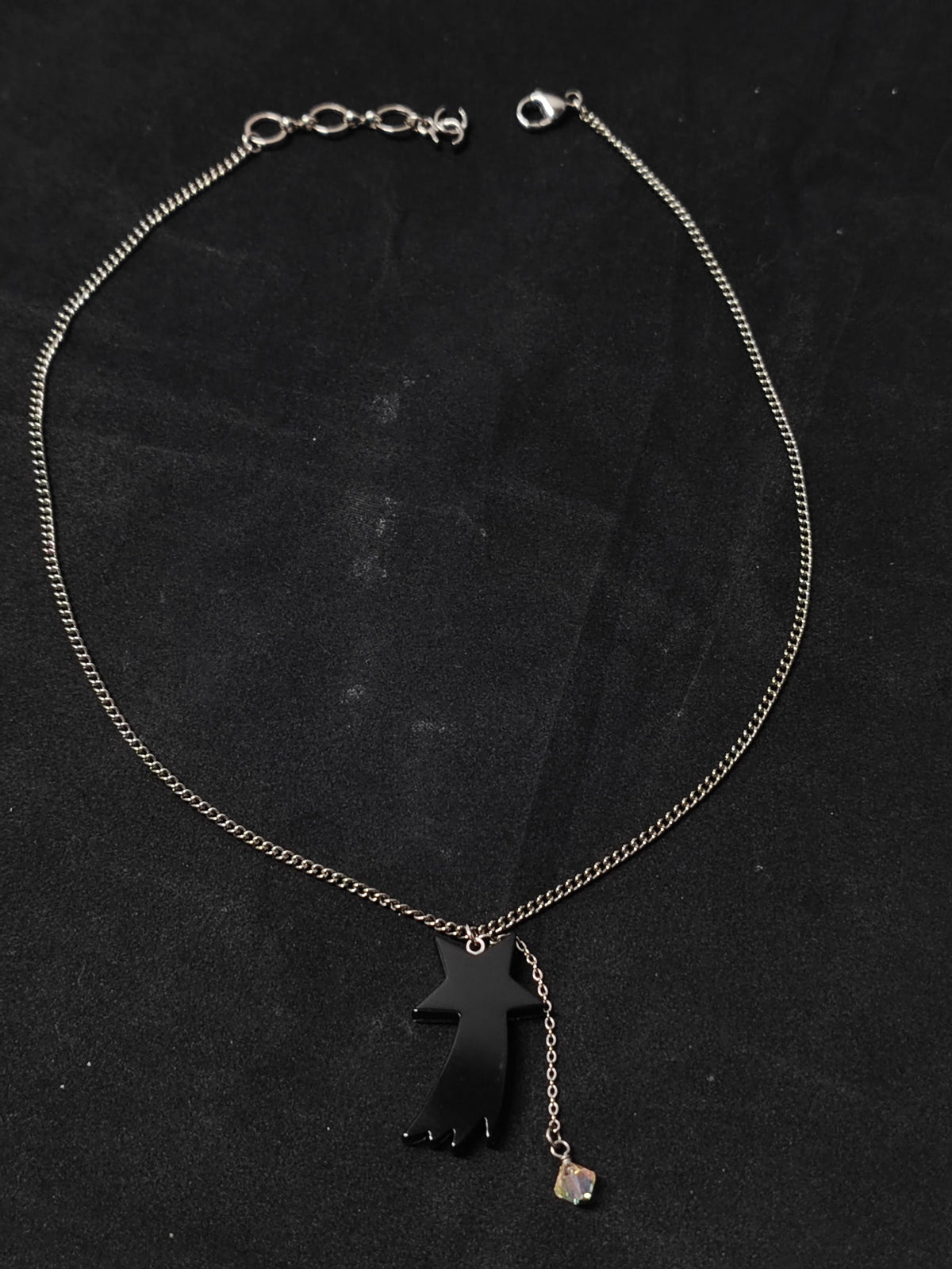 Chanel - Other - Costume jewellery metal with rhinestone embellishments and an acrylic or resin pendant. - Purple