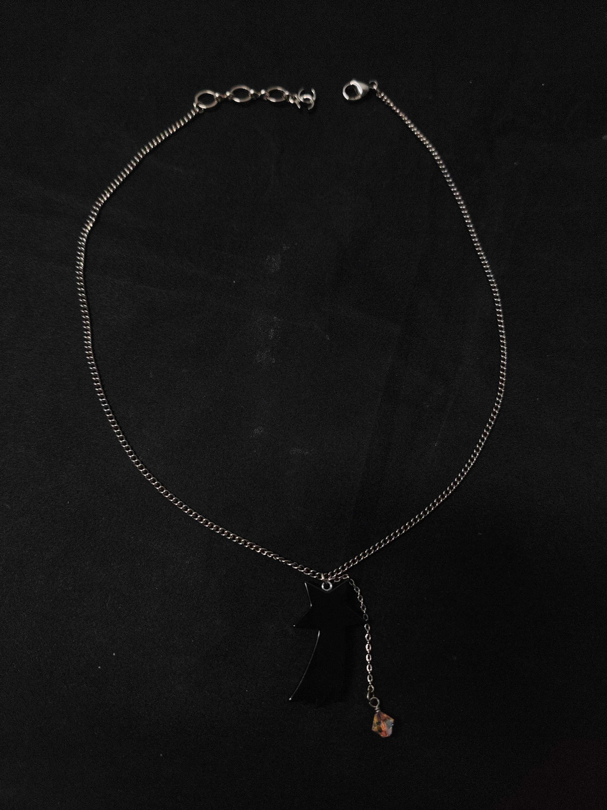Chanel - Other - Costume jewellery metal with rhinestone embellishments and an acrylic or resin pendant. - Purple