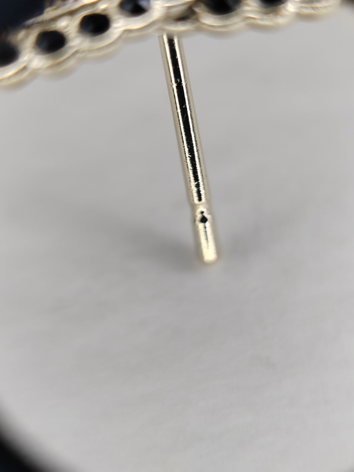Chanel - Other - Gold-tone base metal with black and clear rhinestone embellishments. - Gold