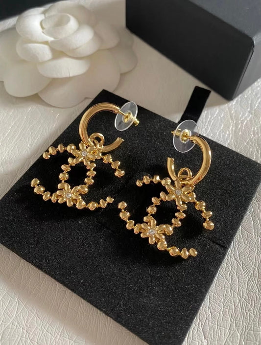 Chanel - Other - Gold-tone base metal with clear rhinestone accents - Gold