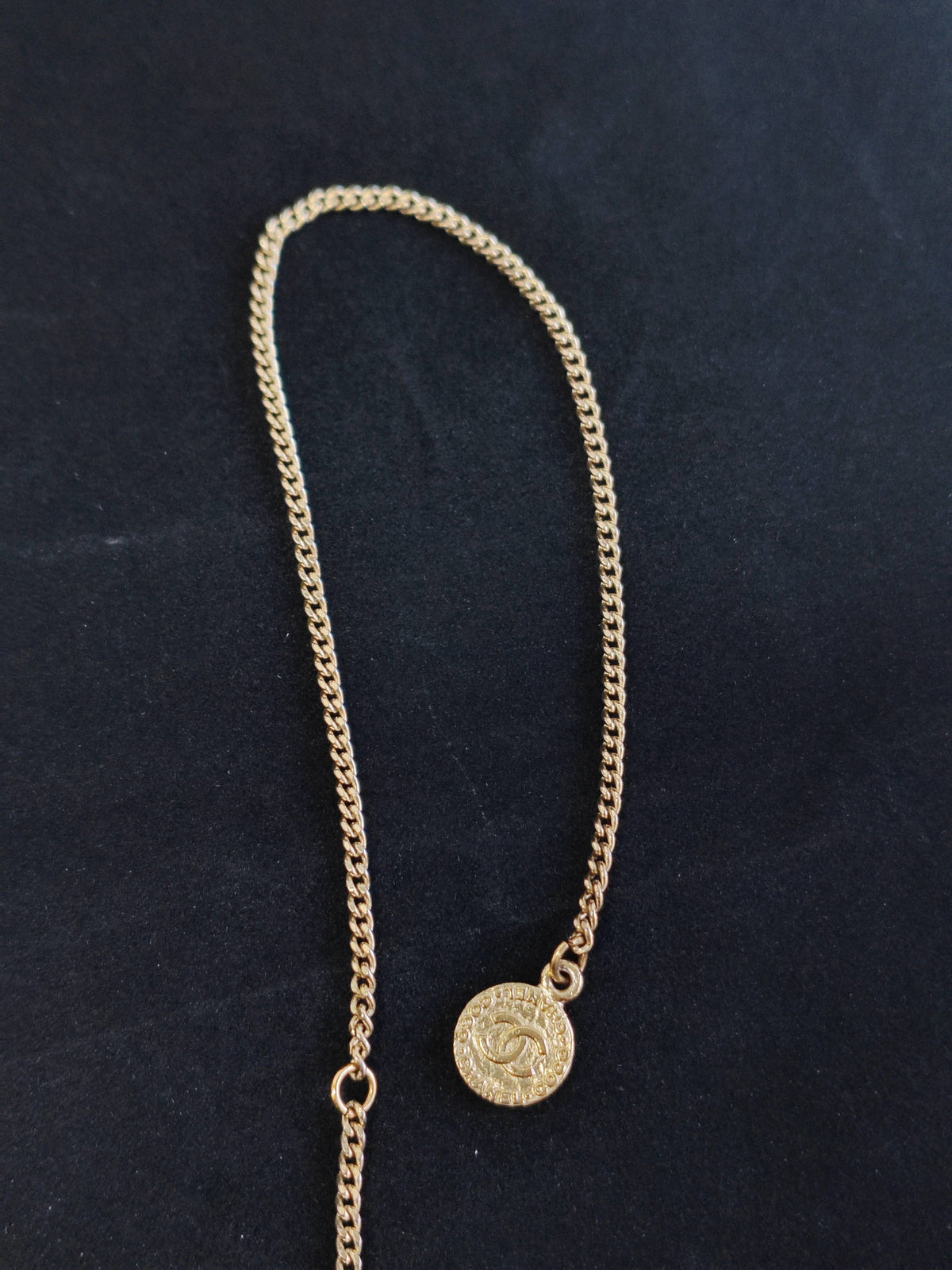Chanel - Other - Gold-tone base metal with clear rhinestone embellishments. - Gold