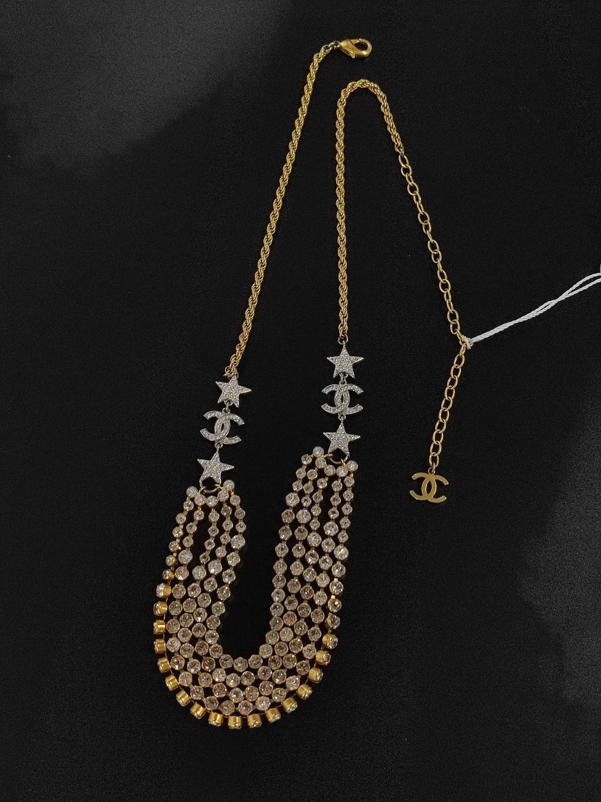 Chanel - Other - Gold-tone base metal with crystal embellishments. - Gold