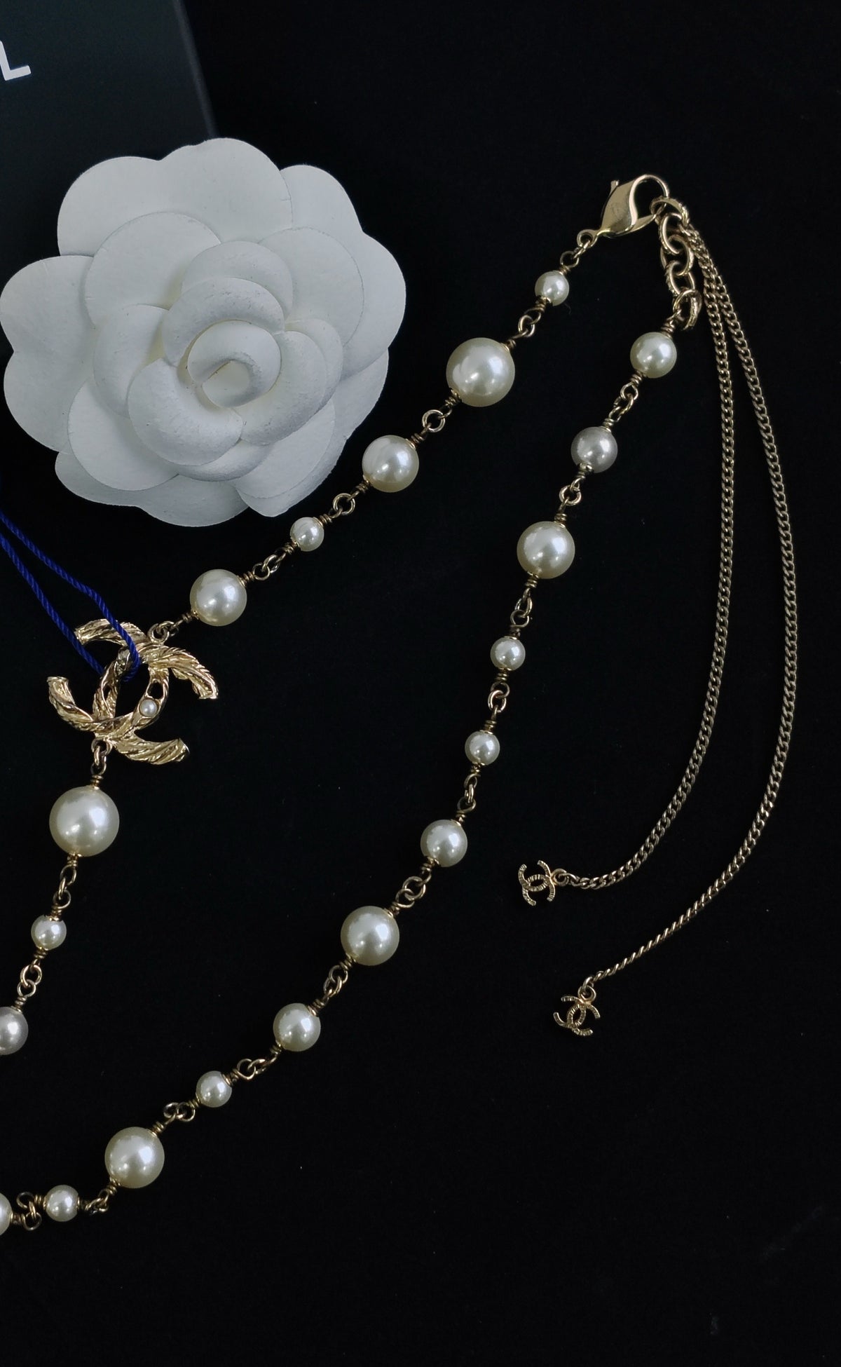Chanel - Other - Gold-tone base metal with faux pearl embellishments. - Gold