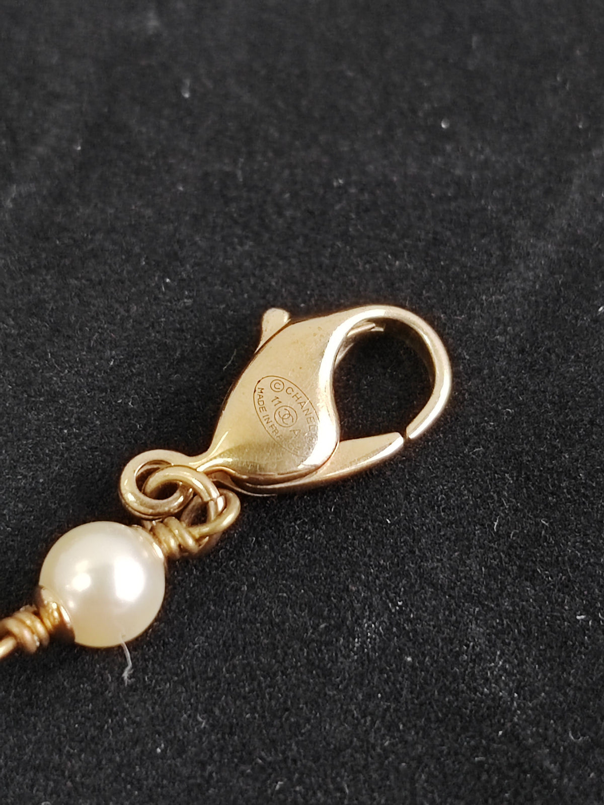Chanel - Other - Gold-tone base metal with faux pearl embellishments. - Gold