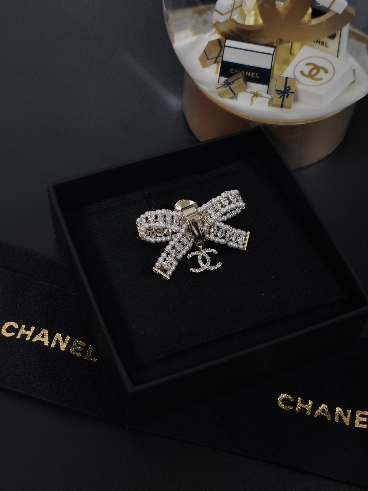 Chanel - Other - Gold-tone base metal with glass crystal embellishments and imitation pearls. - Gold