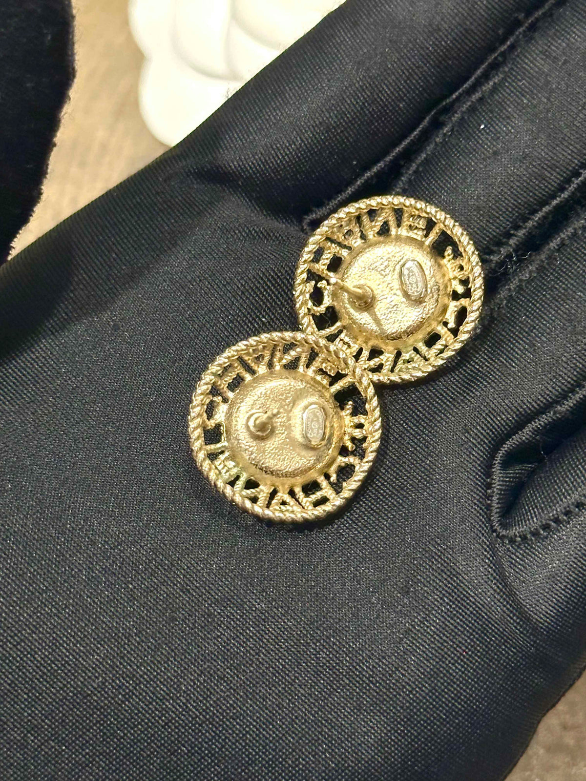 Chanel - Other - Gold-tone base metal with imitation pearl accents. - Gold