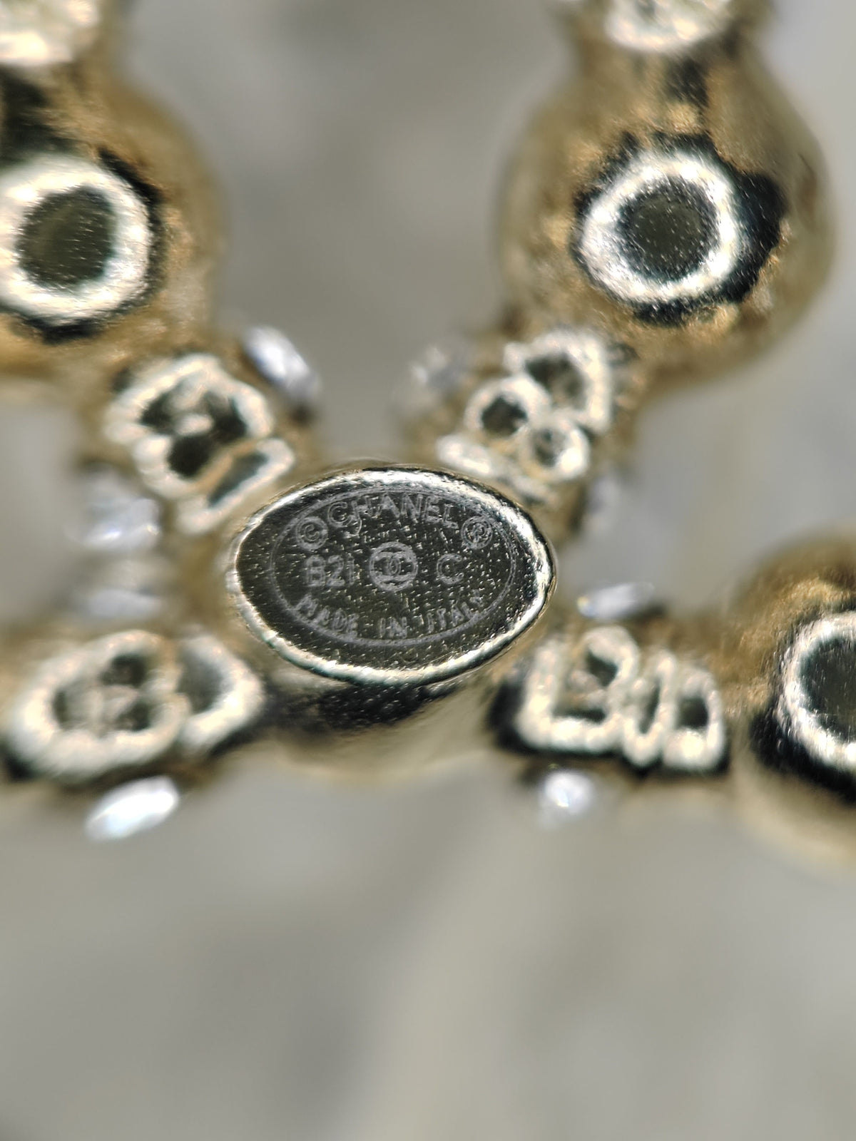 Chanel - Other - Gold-tone base metal with imitation pearls and crystal rhinestones. - Multicolour
