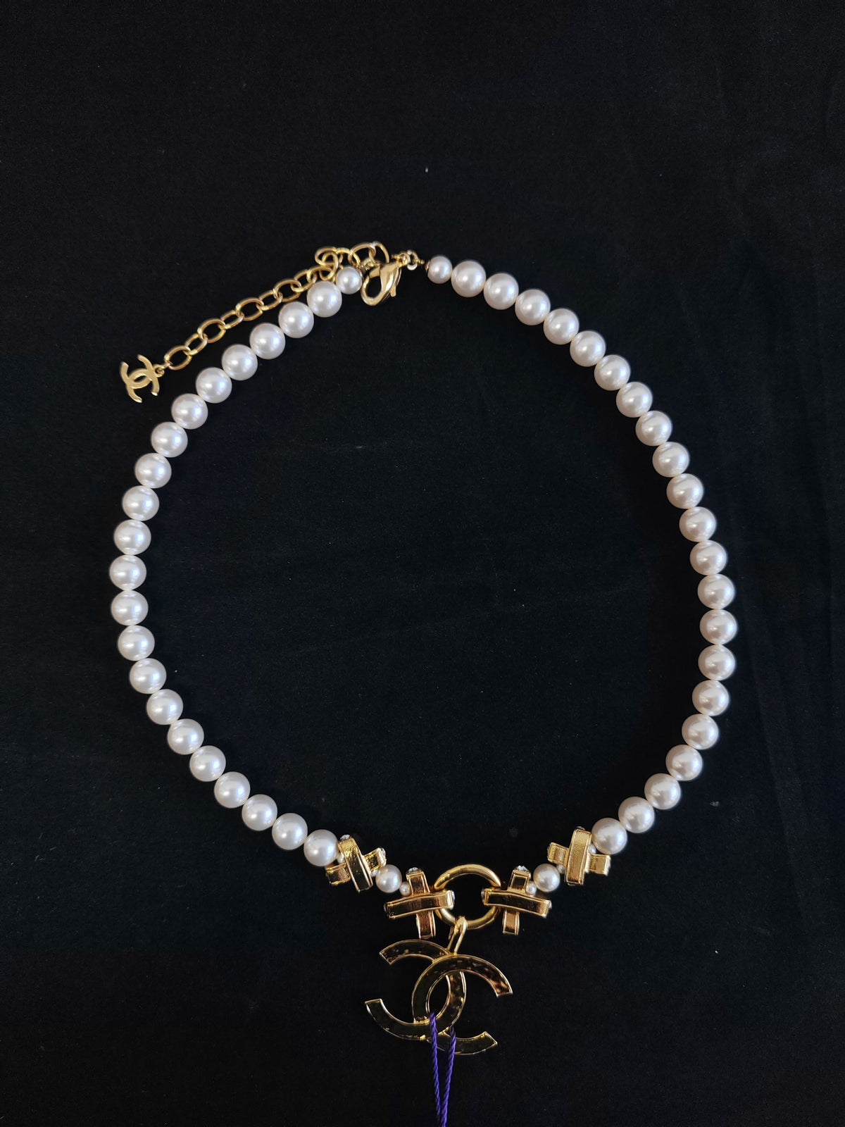 Chanel - Other - Gold-tone base metal with imitation pearls and glass crystal embellishments. - White