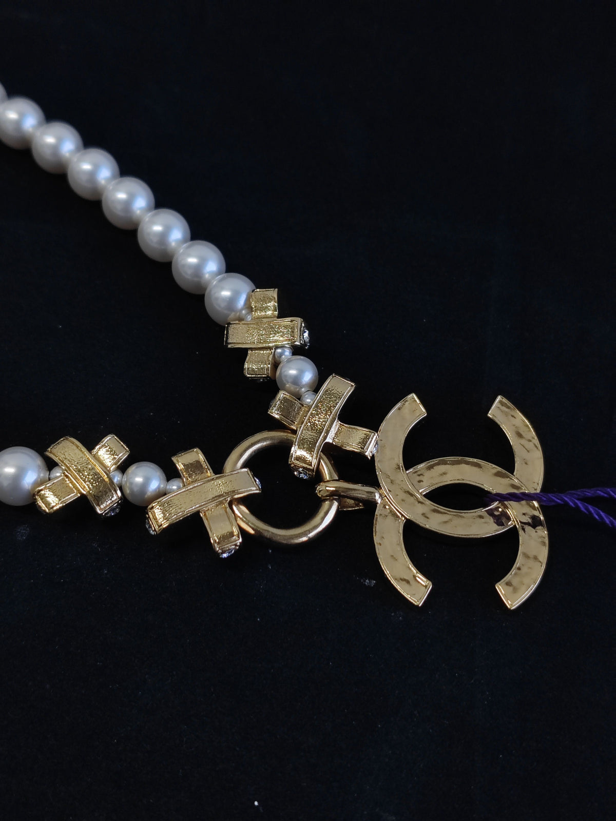 Chanel - Other - Gold-tone base metal with imitation pearls and glass crystal embellishments. - White