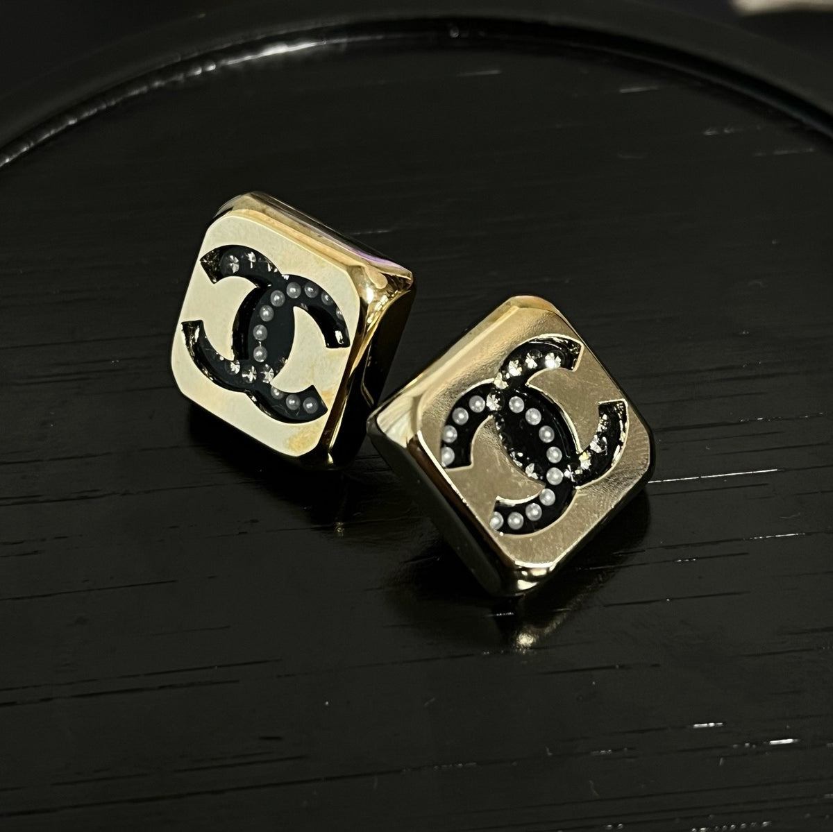 Chanel - Other - Gold-tone base metal with imitation pearls and glass rhinestones. - Gold