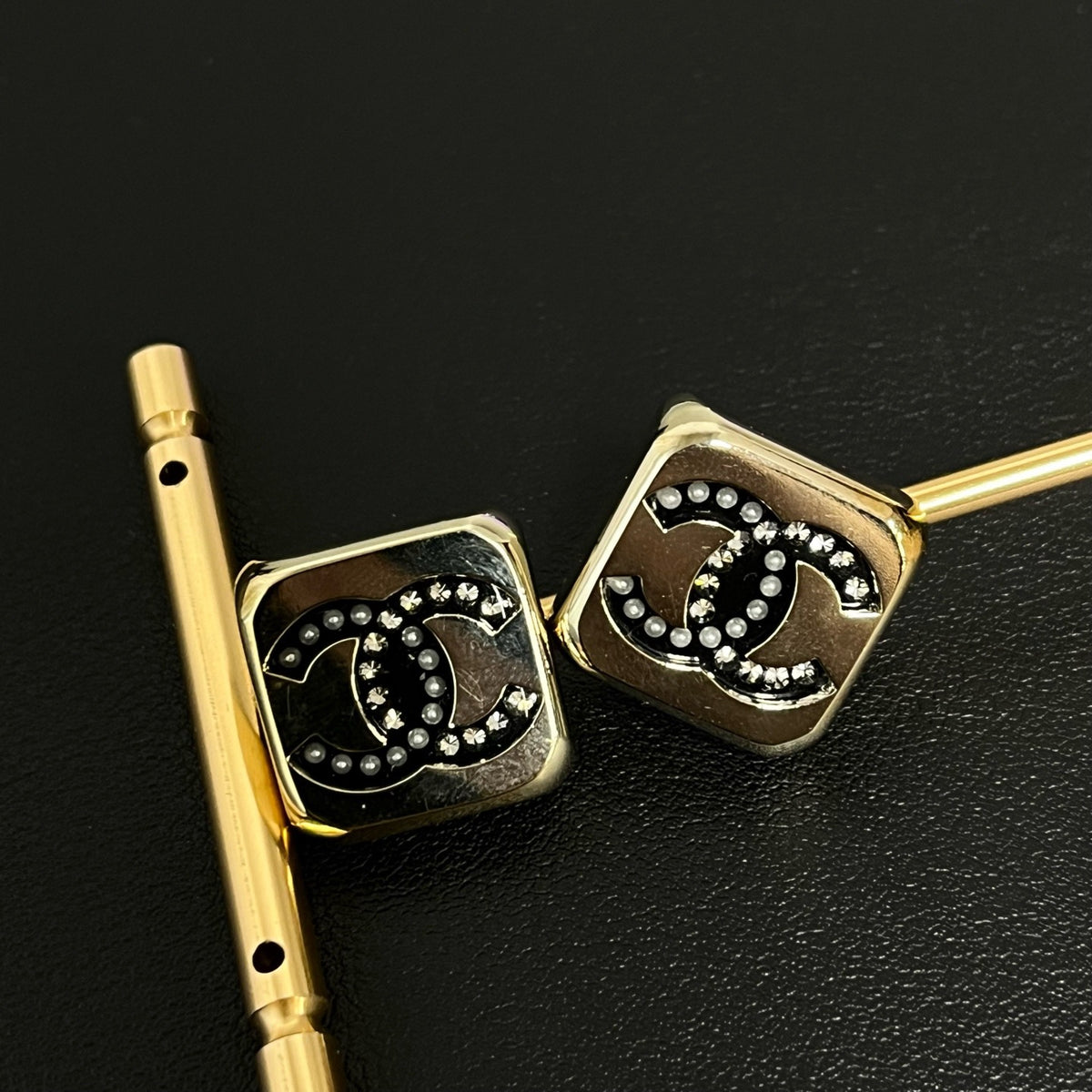 Chanel - Other - Gold-tone base metal with imitation pearls and glass rhinestones. - Gold