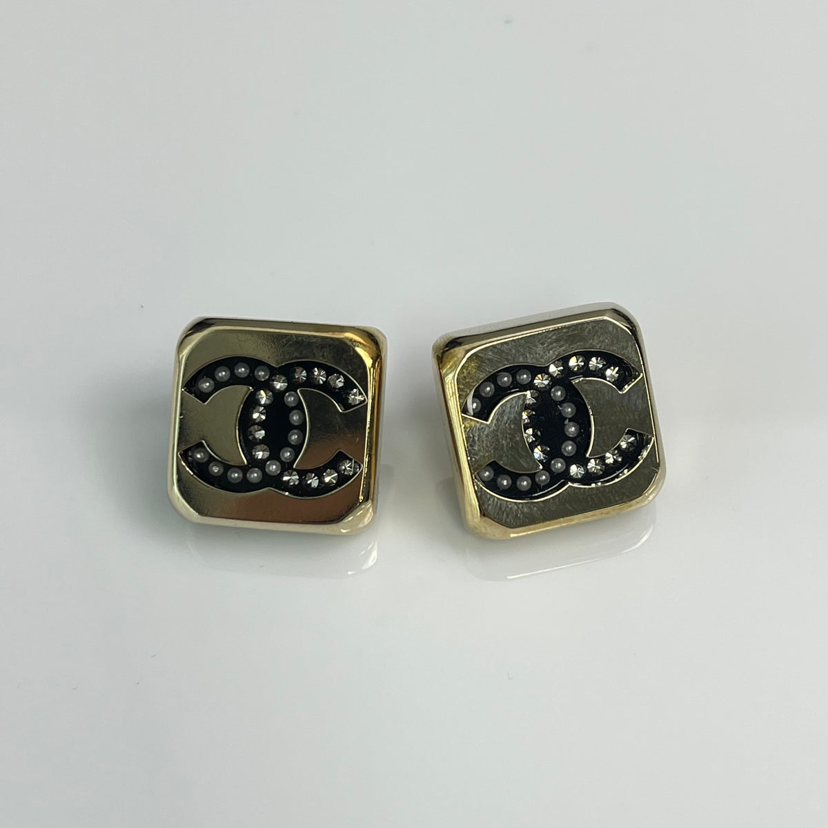 Chanel - Other - Gold-tone base metal with imitation pearls and glass rhinestones. - Gold